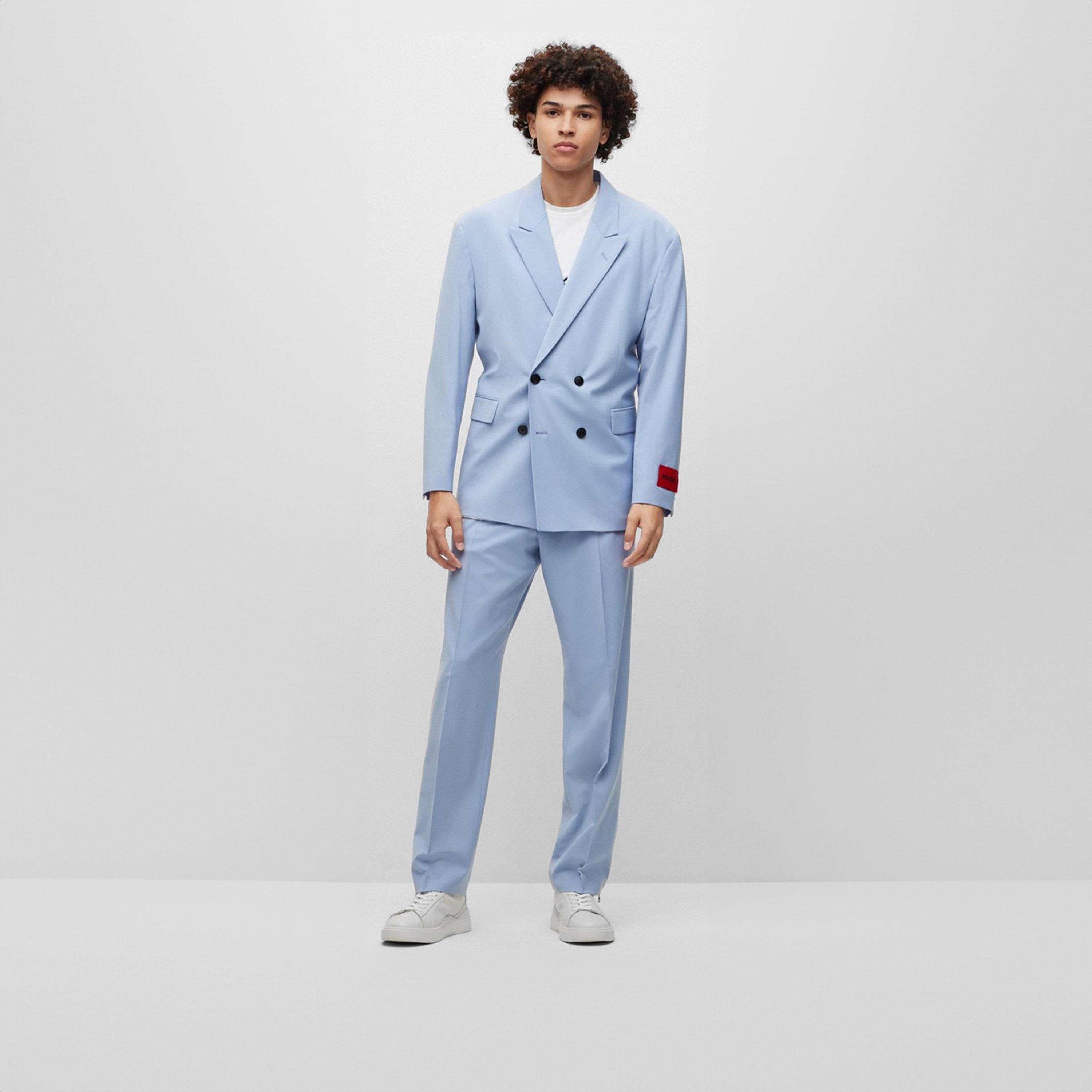 Pastel Blue - Hugo - Men's Urban232x Suit Jacket - 7