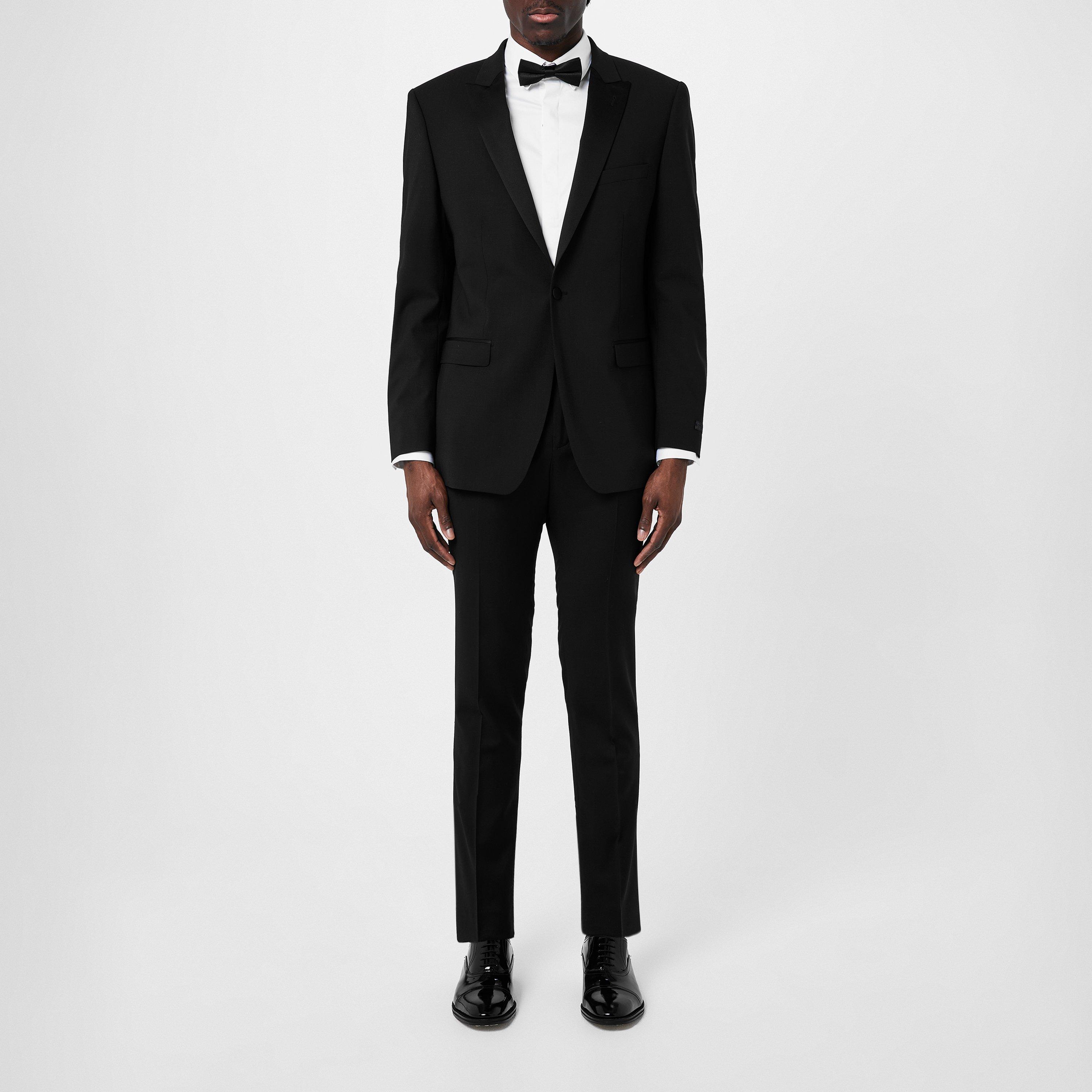 Black - Without Prejudice - Messina Slim Fit Tuxedo Suit Jacket - 2
