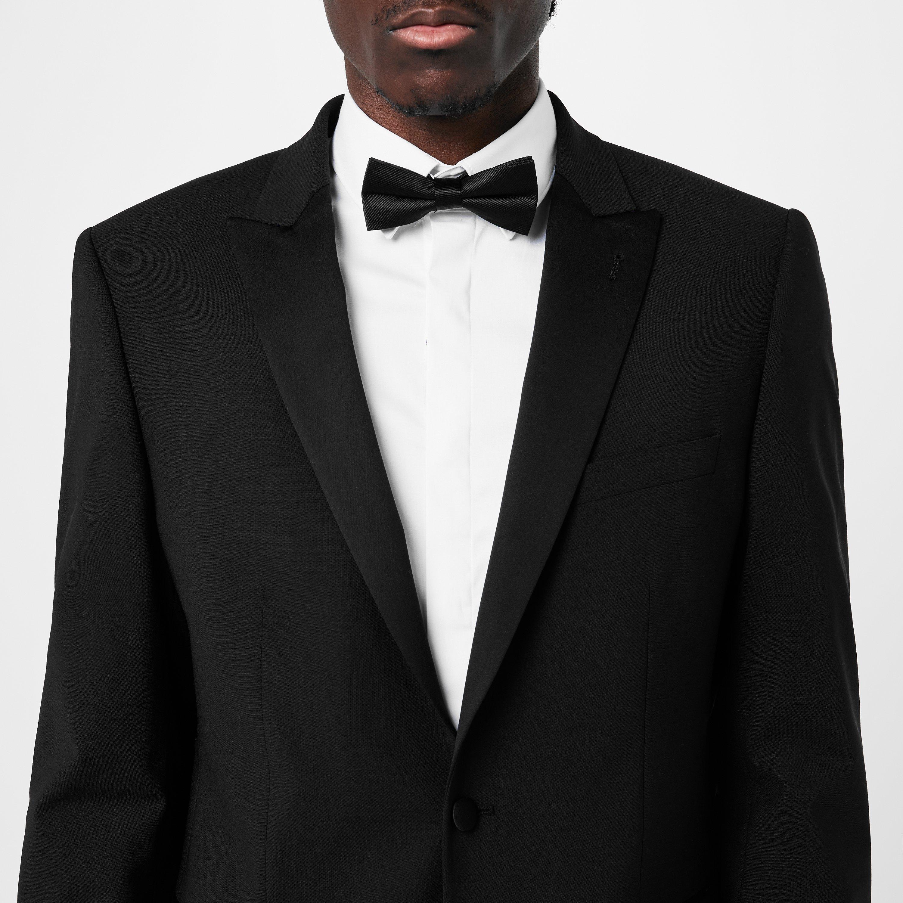 Black - Without Prejudice - Messina Slim Fit Tuxedo Suit Jacket - 5
