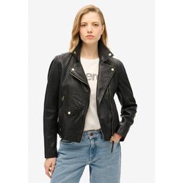 Superdry Leather Biker Jacket