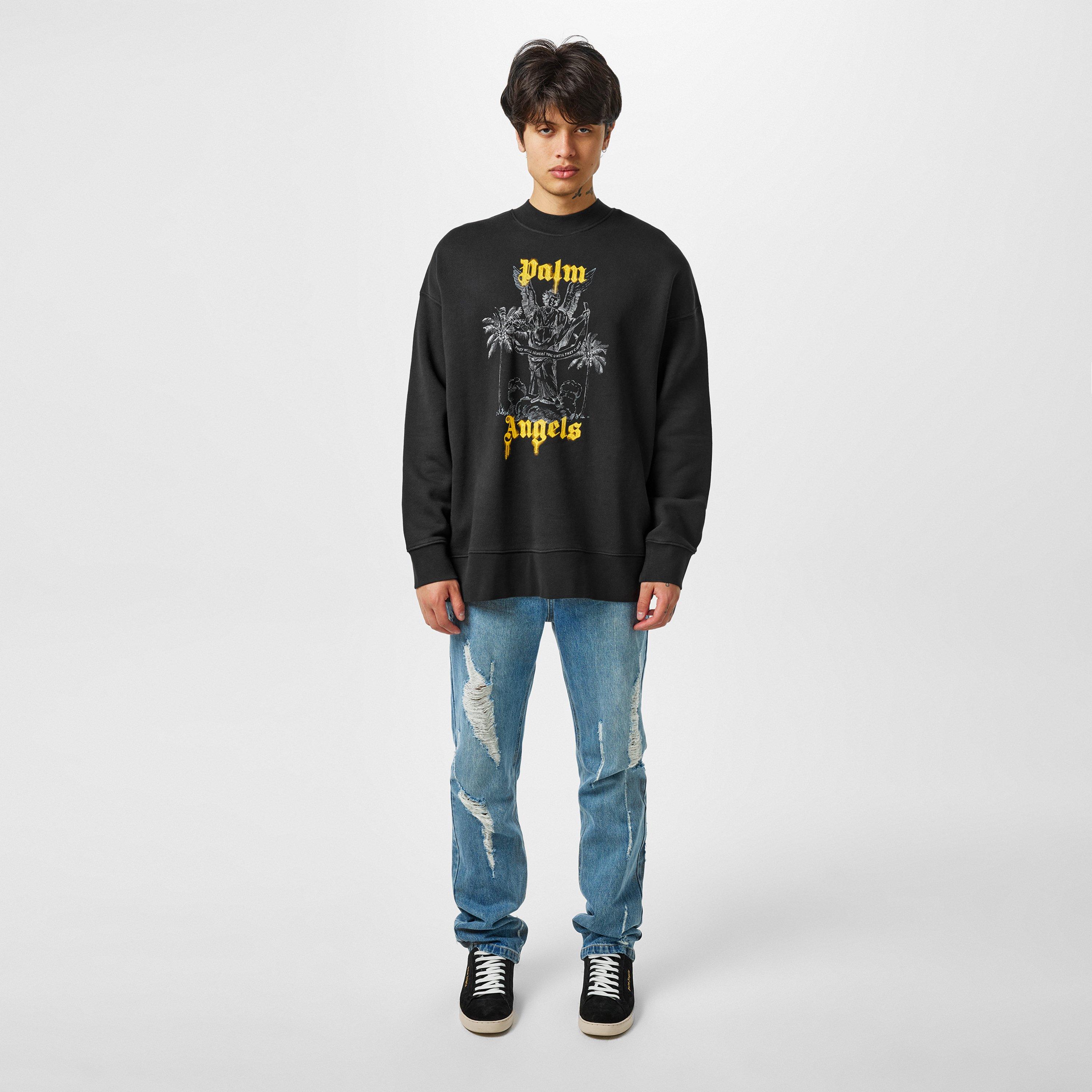 Black - Palm Angels - Palms Pencil Sweatshirt - 5