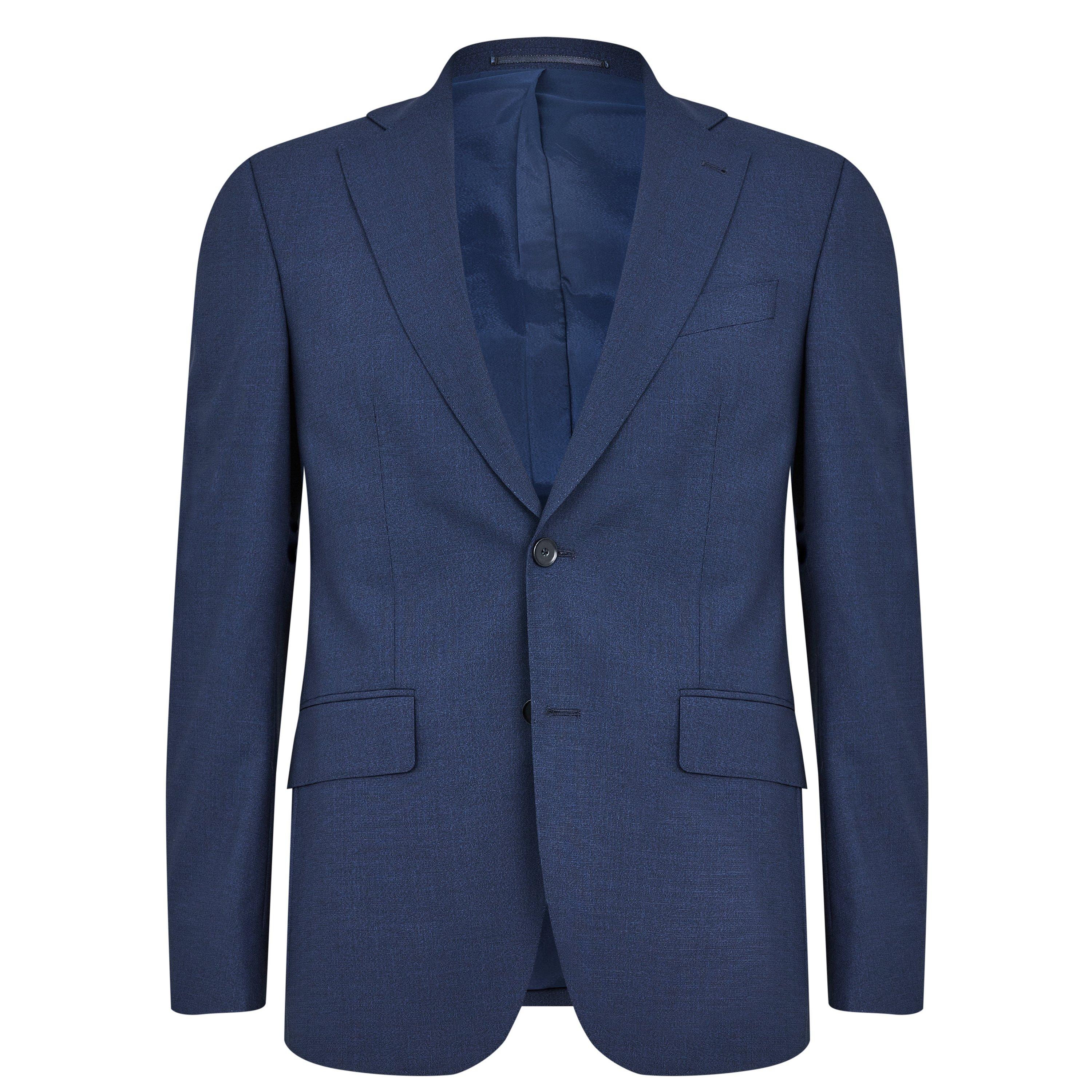 Navy - Richard James - Wilder Navy Tailored Fit Suit Jacket - 1