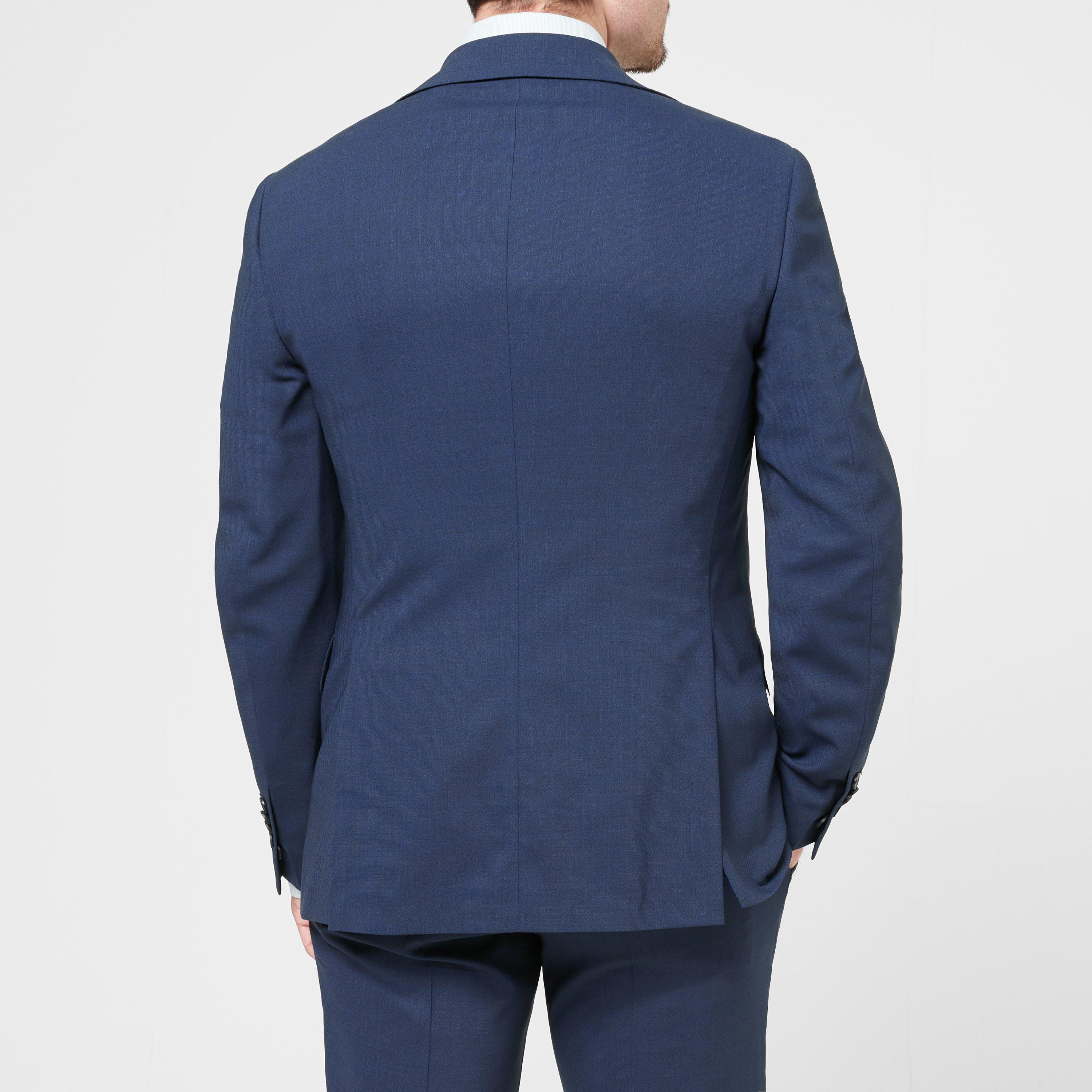 Navy - Richard James - Wilder Navy Tailored Fit Suit Jacket - 4