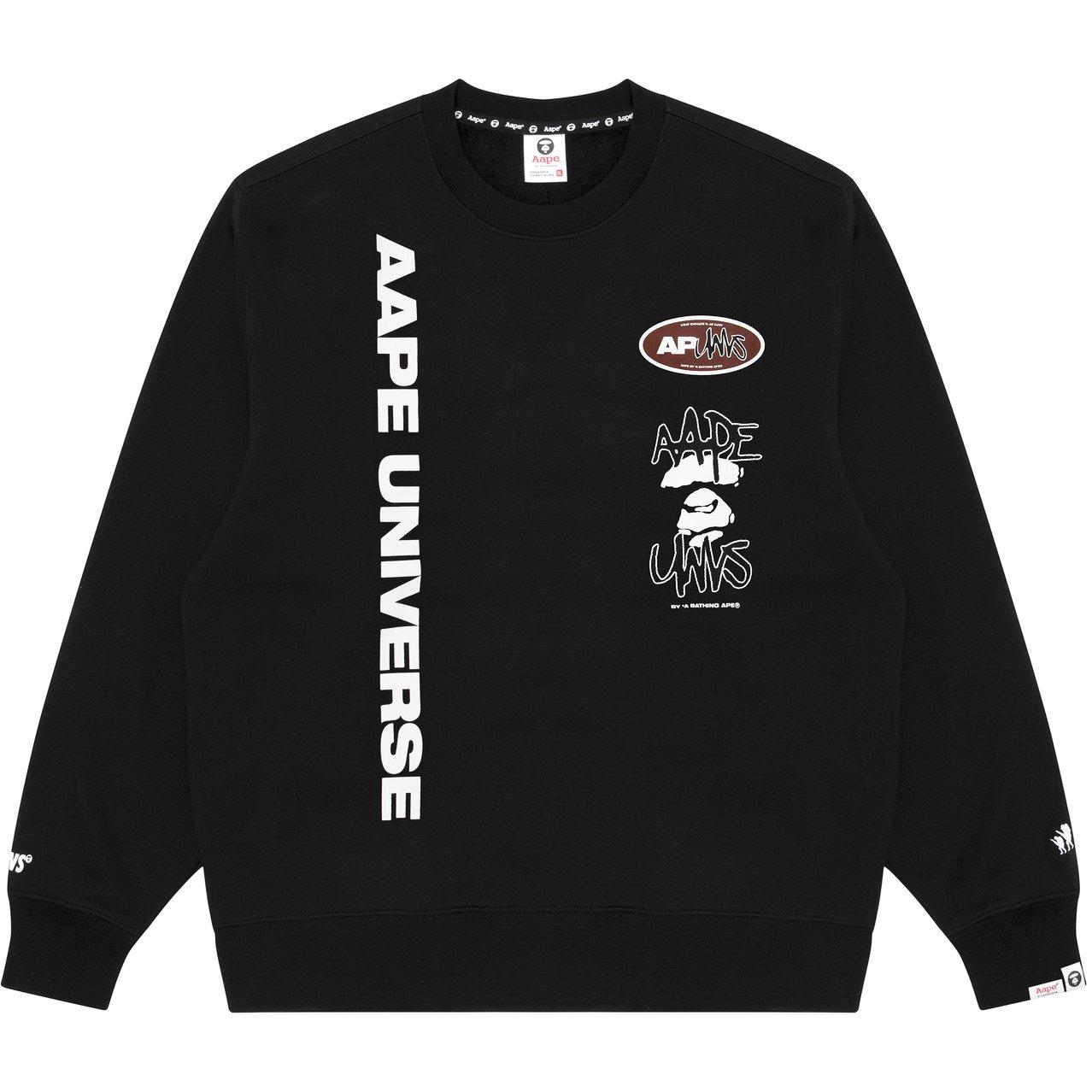 Black - AAPE - Men's Crew Sweatshirt - 1