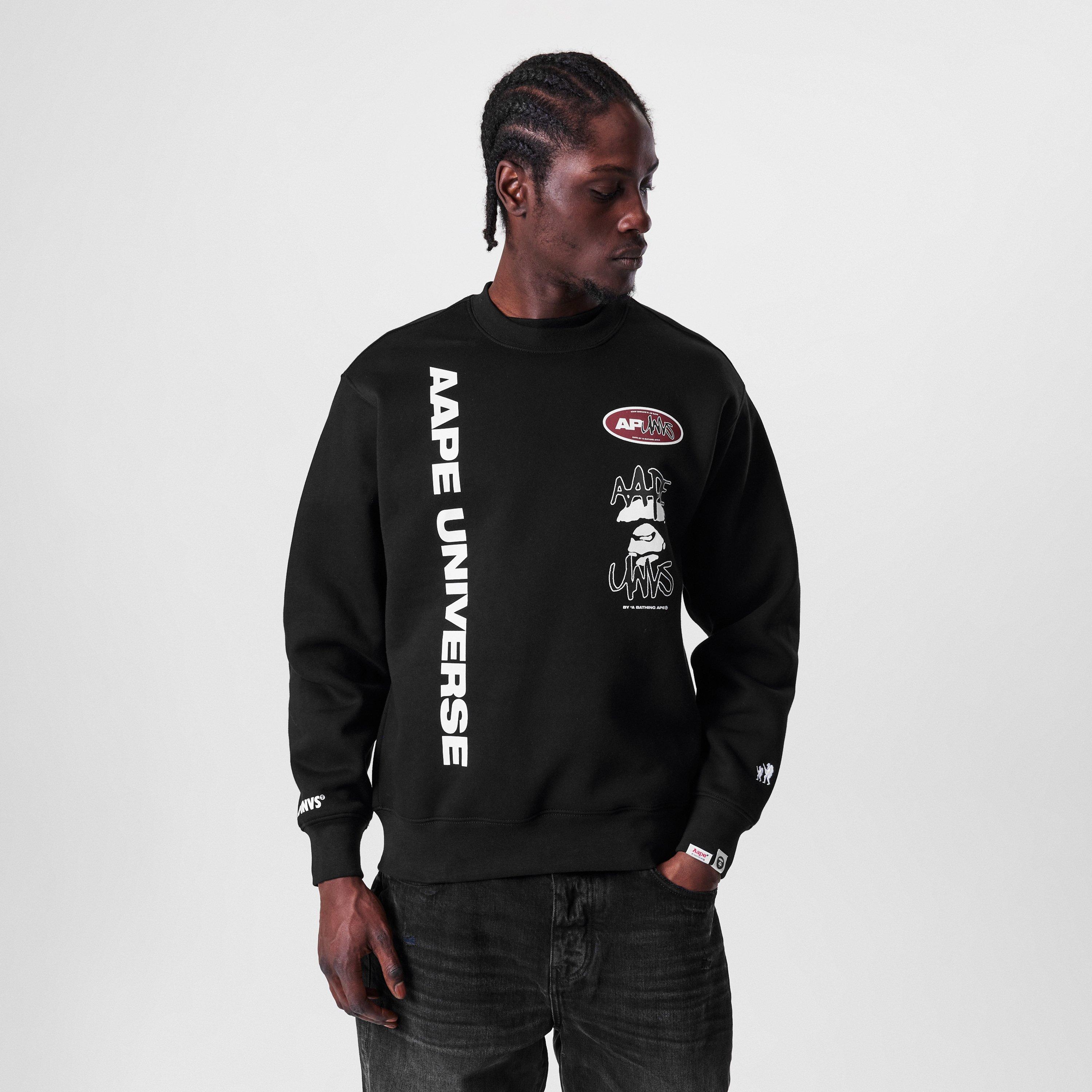 Black - AAPE - Men's Crew Sweatshirt - 3