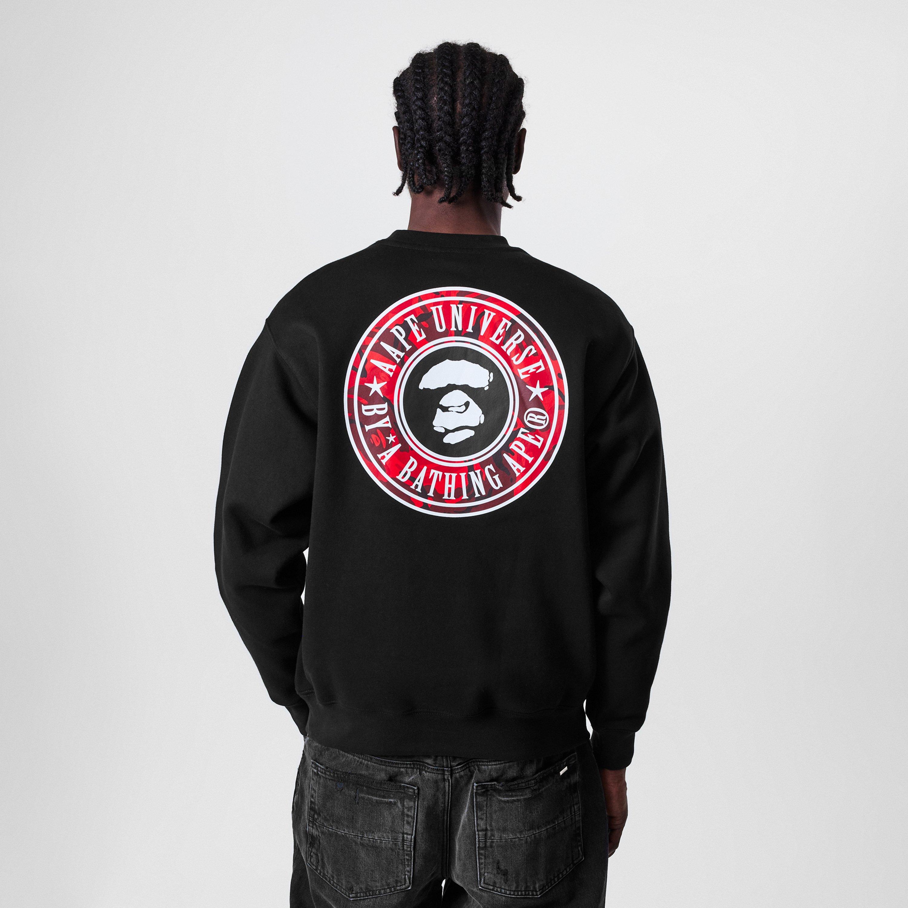 Black - AAPE - Men's Crew Sweatshirt - 4