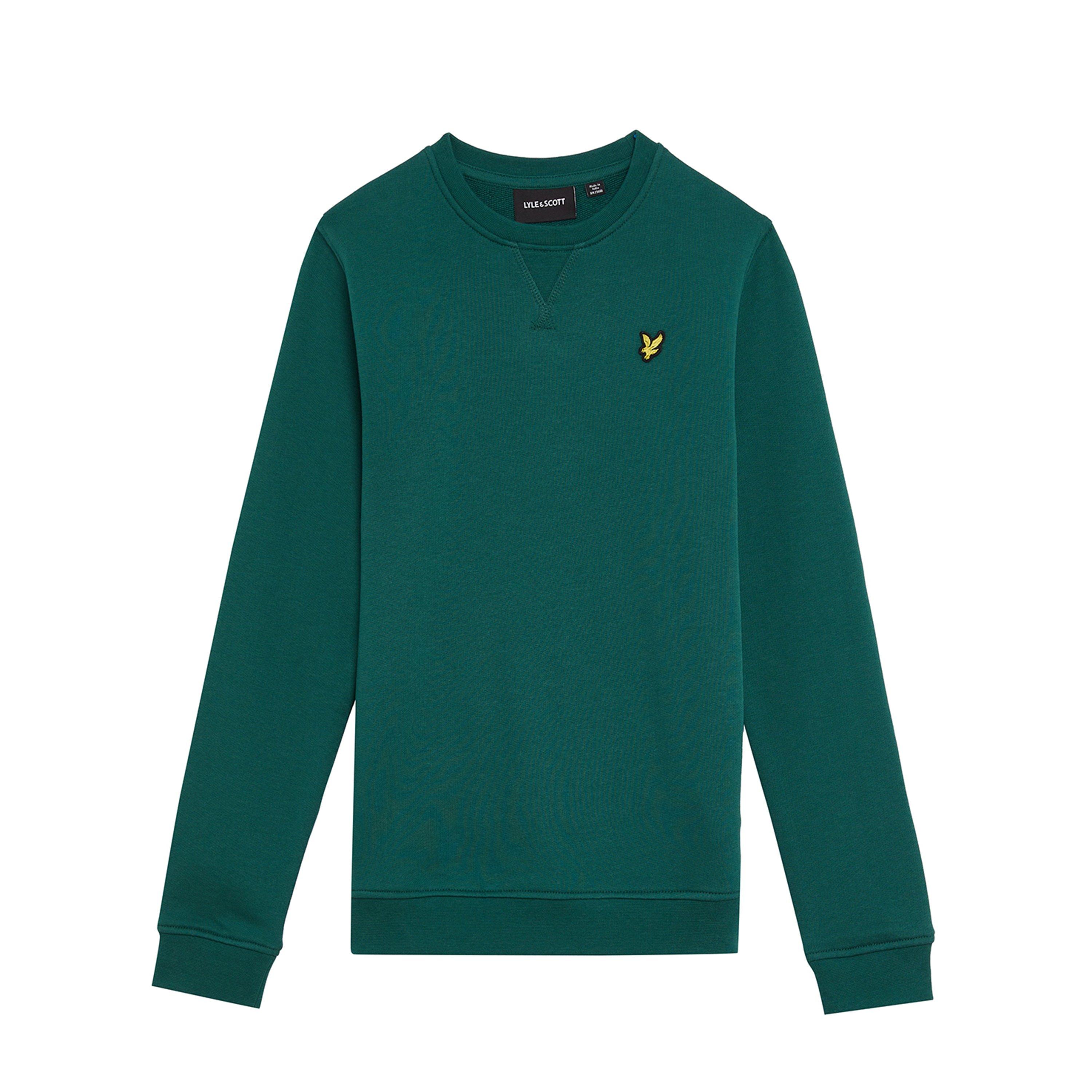 Lyle And Scott Kids Core Crew Neck Sweatshirt - Emerald X310 - 8-9Y