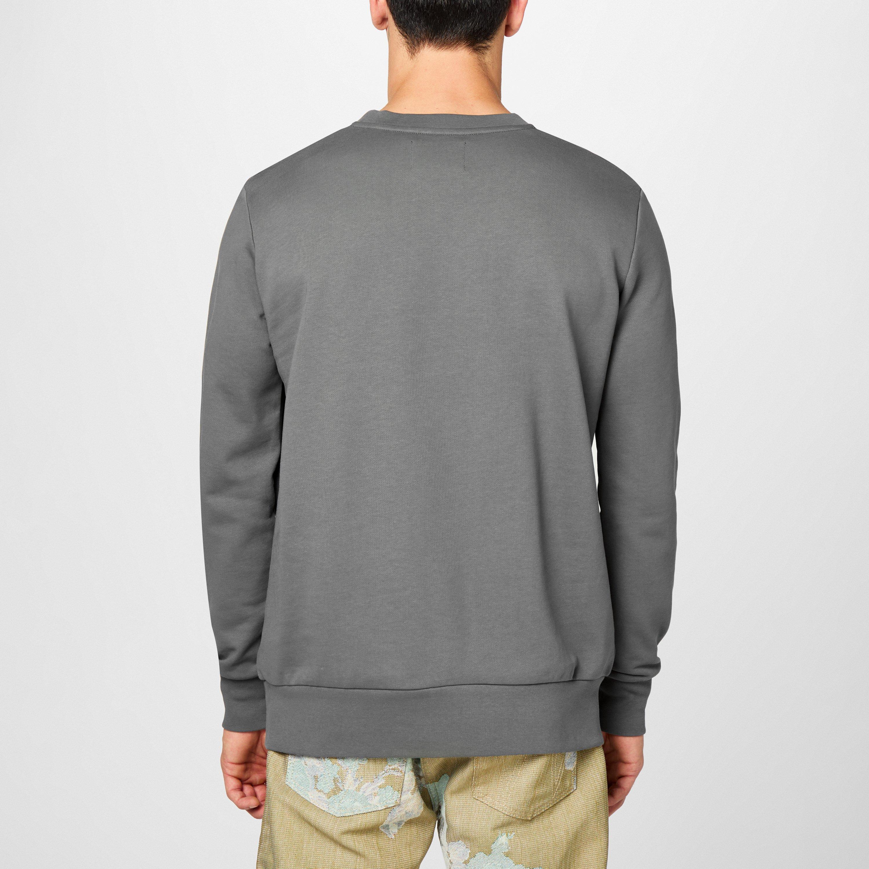 Grey - Vivienne Westwood - Men's Logo Cotton Orb Crew Neck Sweatshirt - 4