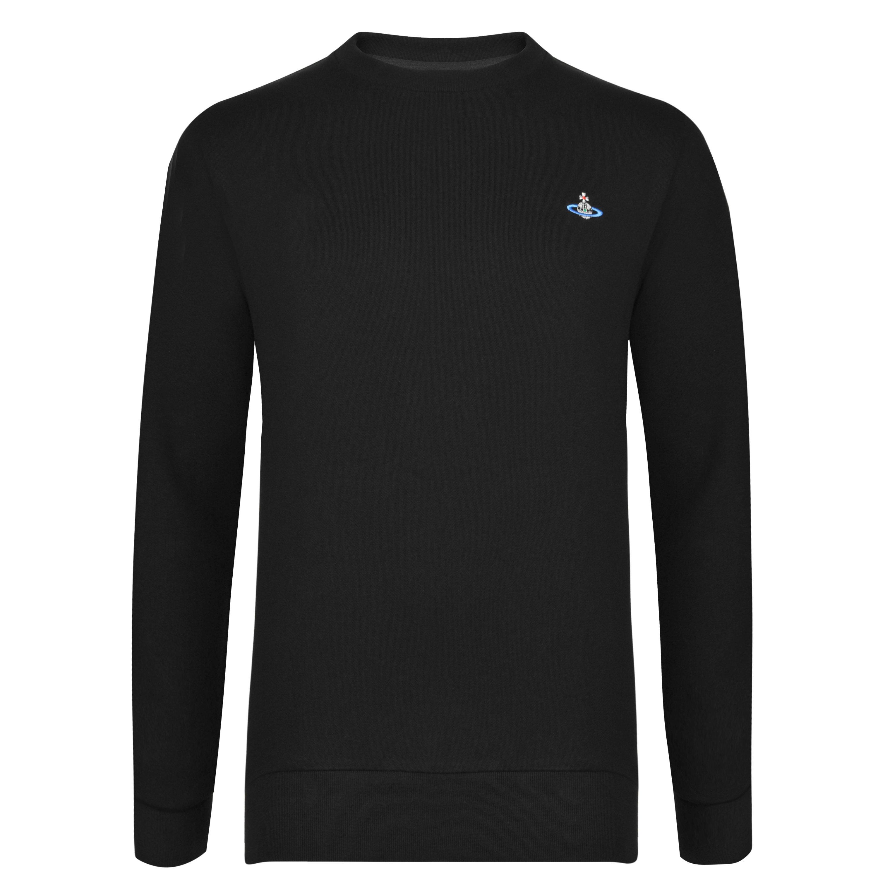 Black - Vivienne Westwood - Men's Logo Cotton Orb Crew Neck Sweatshirt - 1