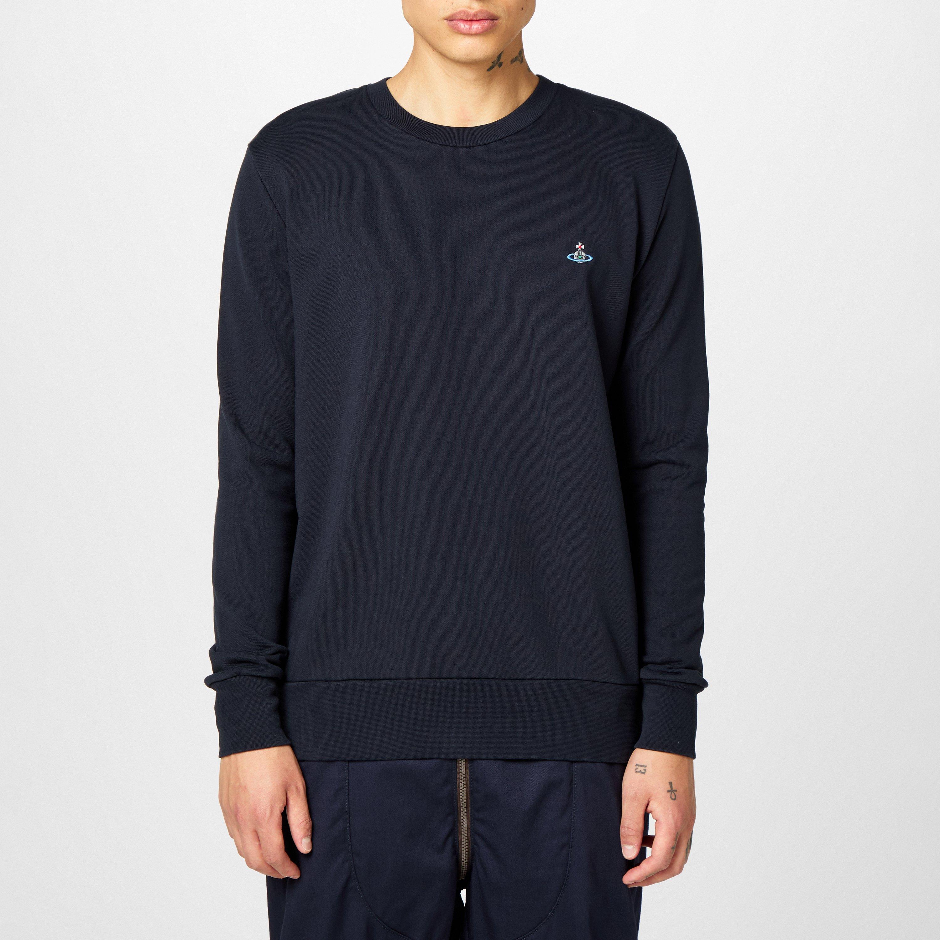 Vivienne Westwood Men's Logo Cotton Orb Crew Neck Sweatshirt - Navy - S