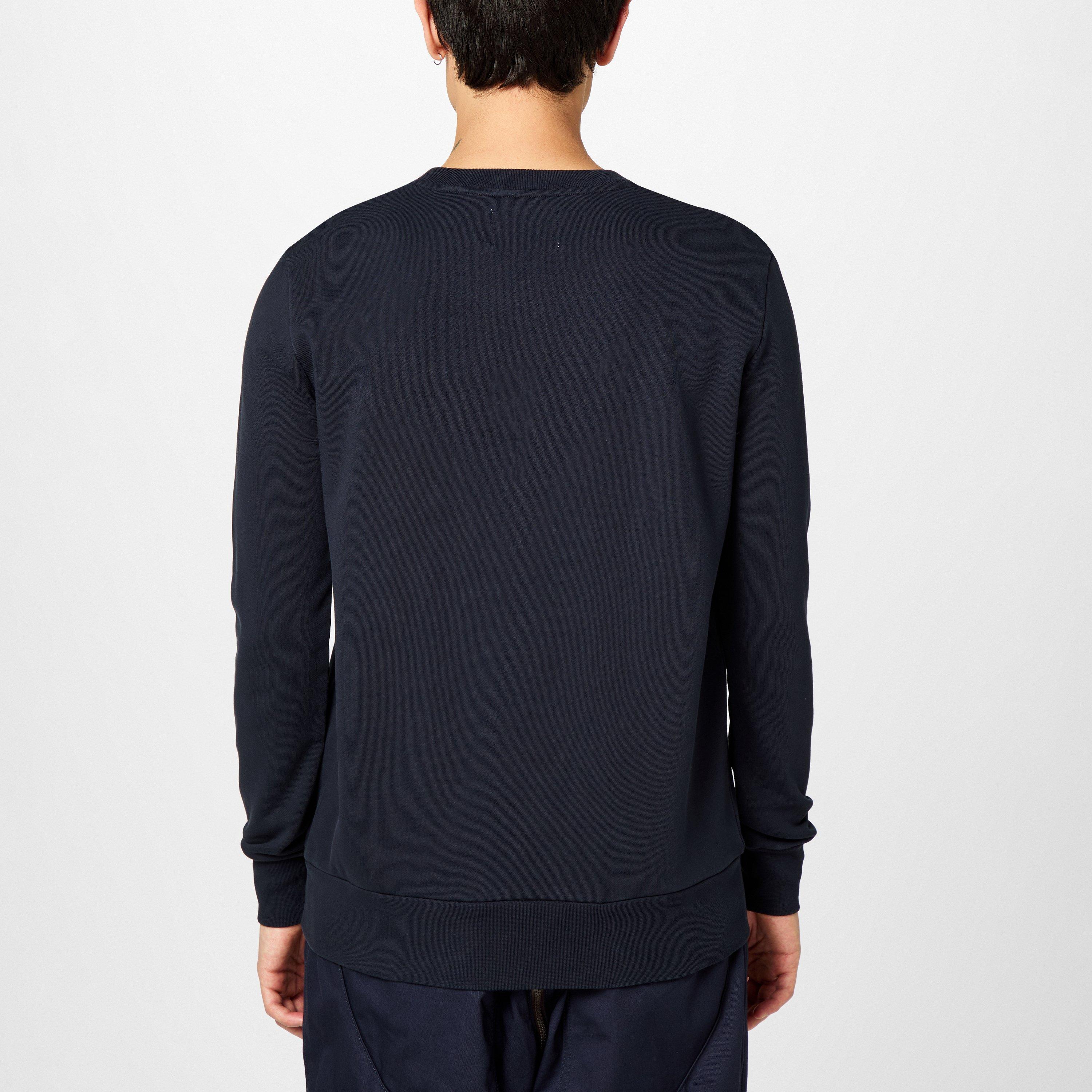 Navy - Vivienne Westwood - Men's Logo Cotton Orb Crew Neck Sweatshirt - 3