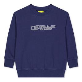 Off White Logo Crew Sweatshirt Juniors