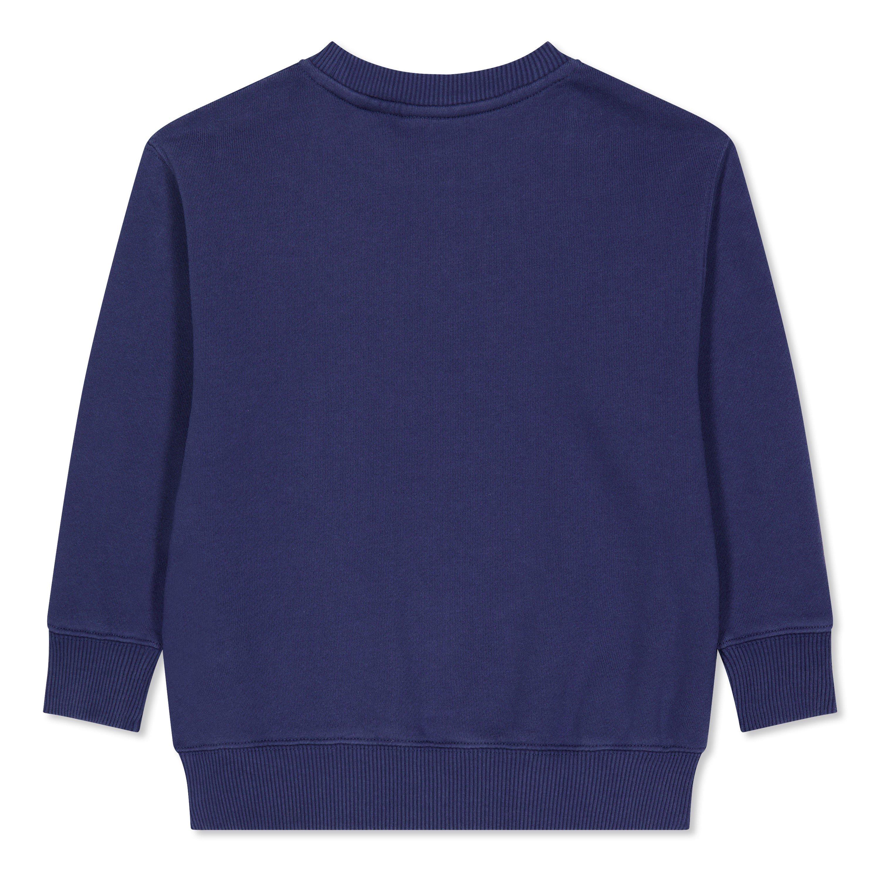 Navy 4680 - Off White - Unisex Logo Crew Sweatshirt, Signature Branding - 2