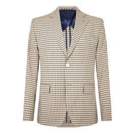 Patrick Grant Studio Berkley Tailored Fit Seersucker Check Suit Jacket