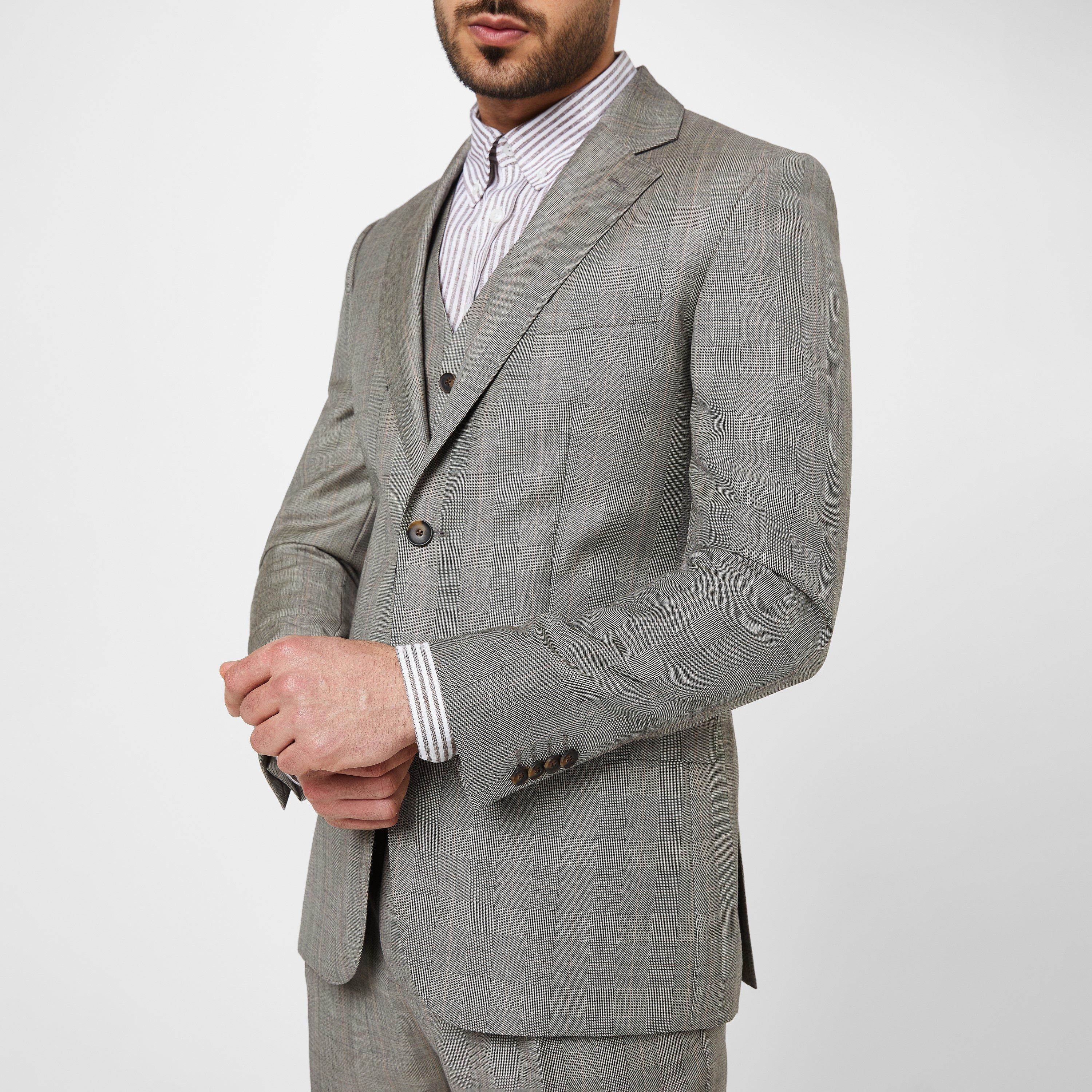 Grey Check - Patrick Grant Studio - The Row Tailored Fit Suit Jacket - 4