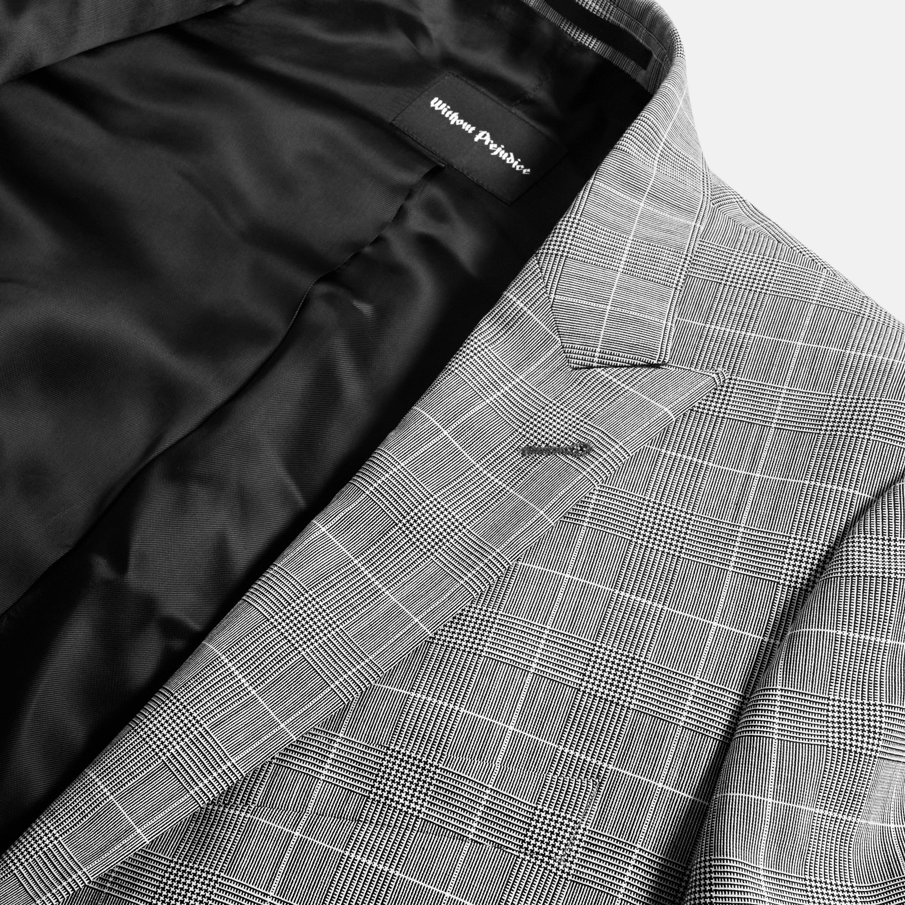 Black/White - Without Prejudice - Slim Fit Check Suit Jacket - 9