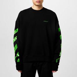 Off White Moon Cam Arrow Crew Sweatshirt