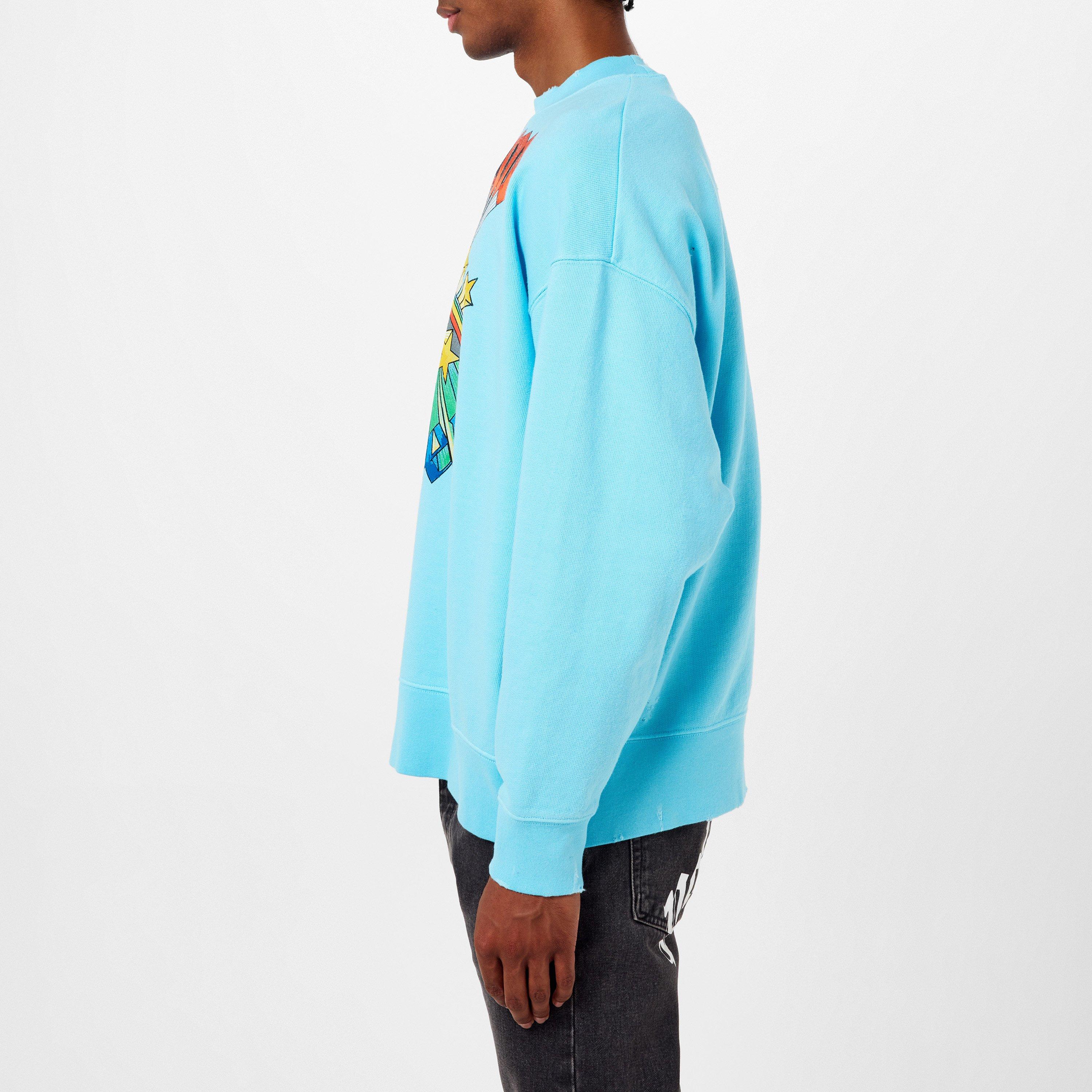 Blue - Palm Angels - Rainbow Crewneck - 2