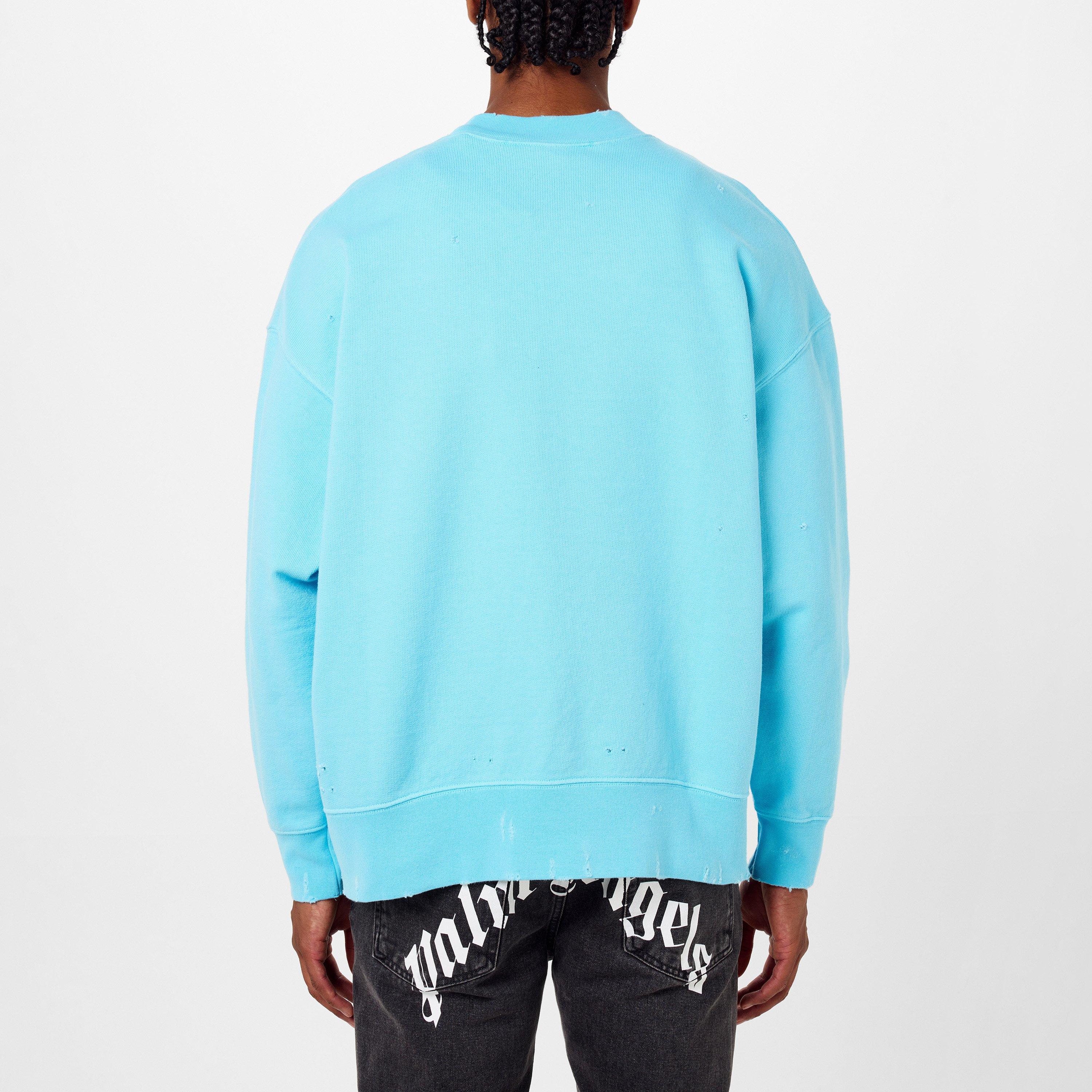 Blue - Palm Angels - Rainbow Crewneck - 3