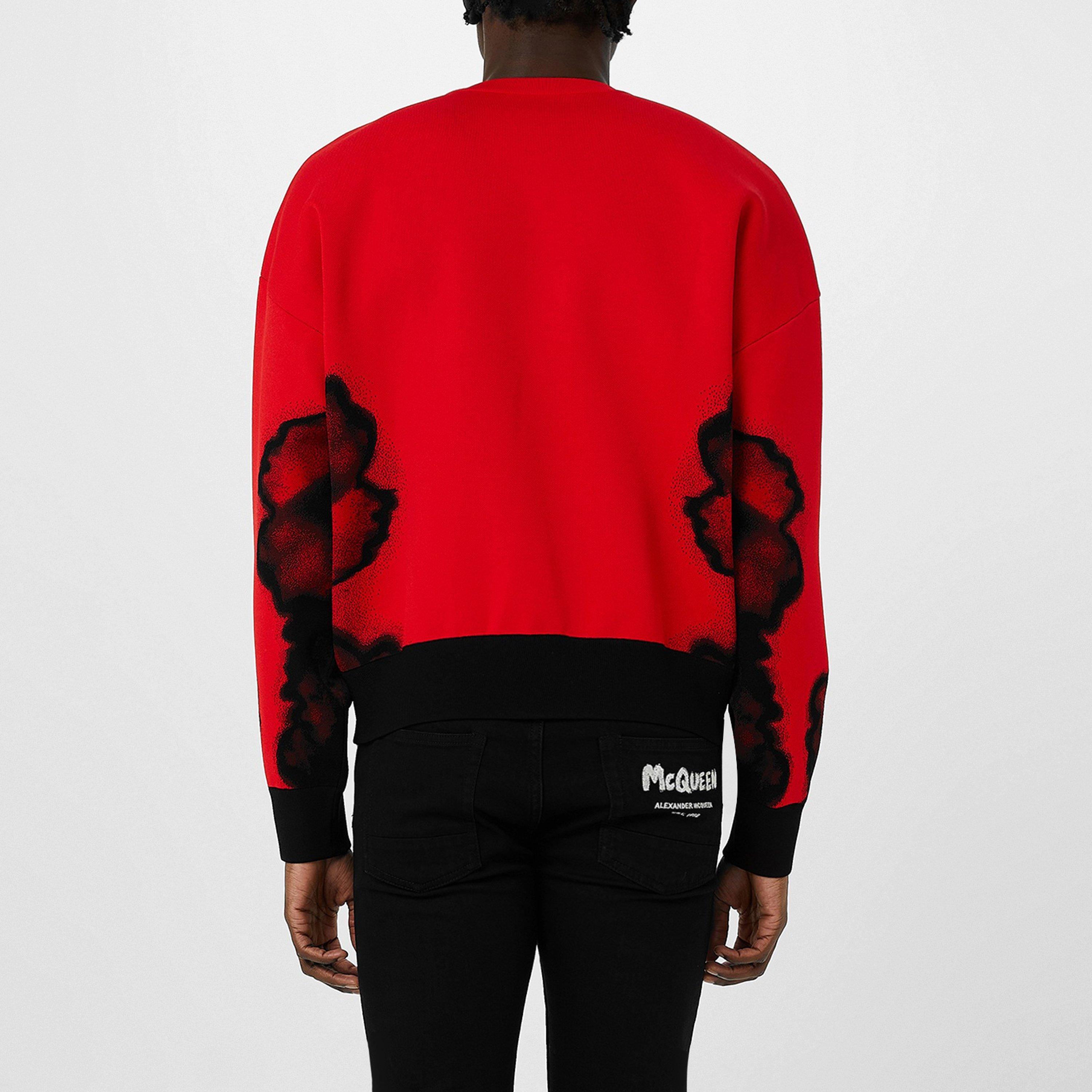 Alexander McQueen | Ink Flower Sweatshirt | Crew Sweaters