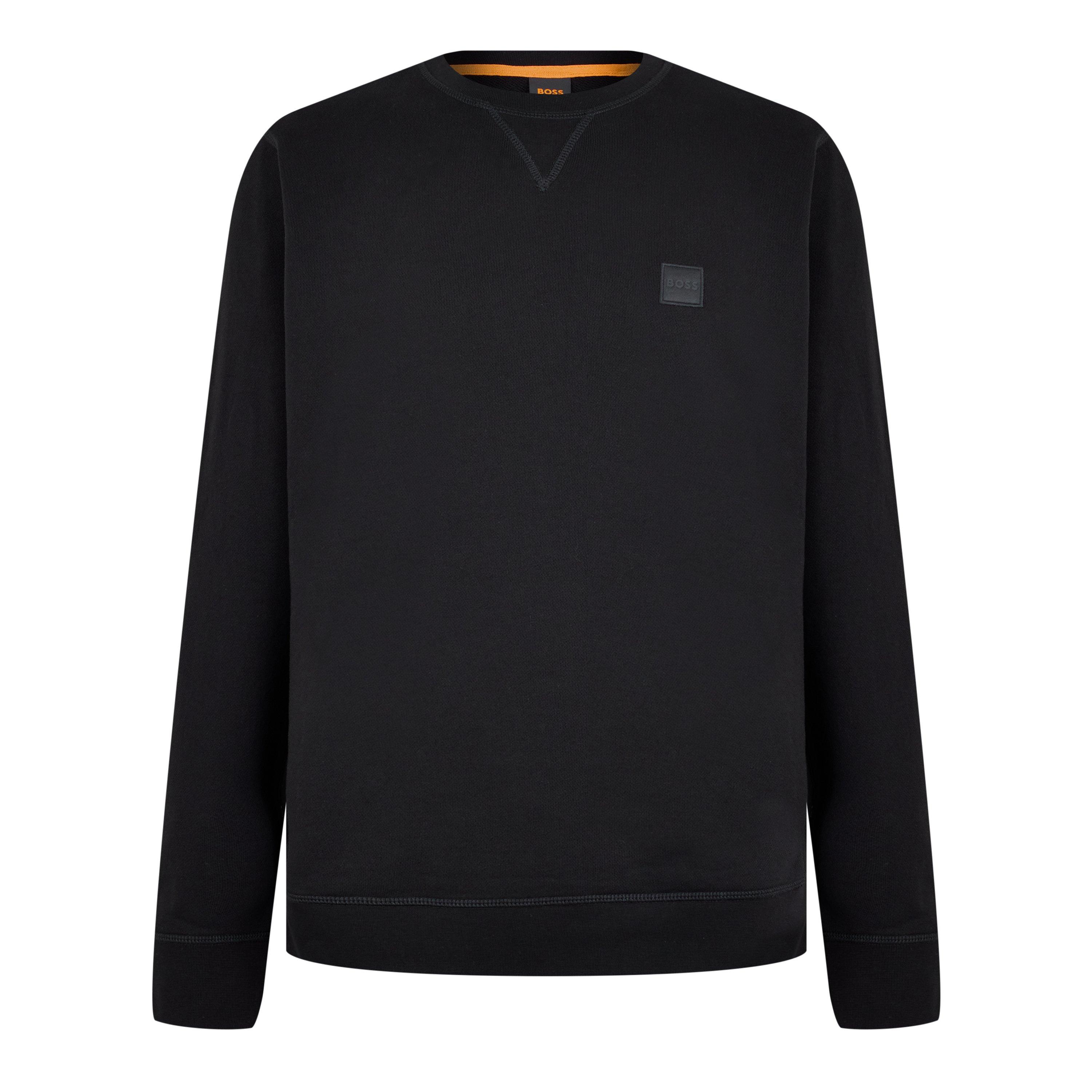 Zwart 001 - Boss - Mens BOSS ORANGE Long Sleeve Premium Cotton Sweatshirt (Westart Crew Neck) - 7