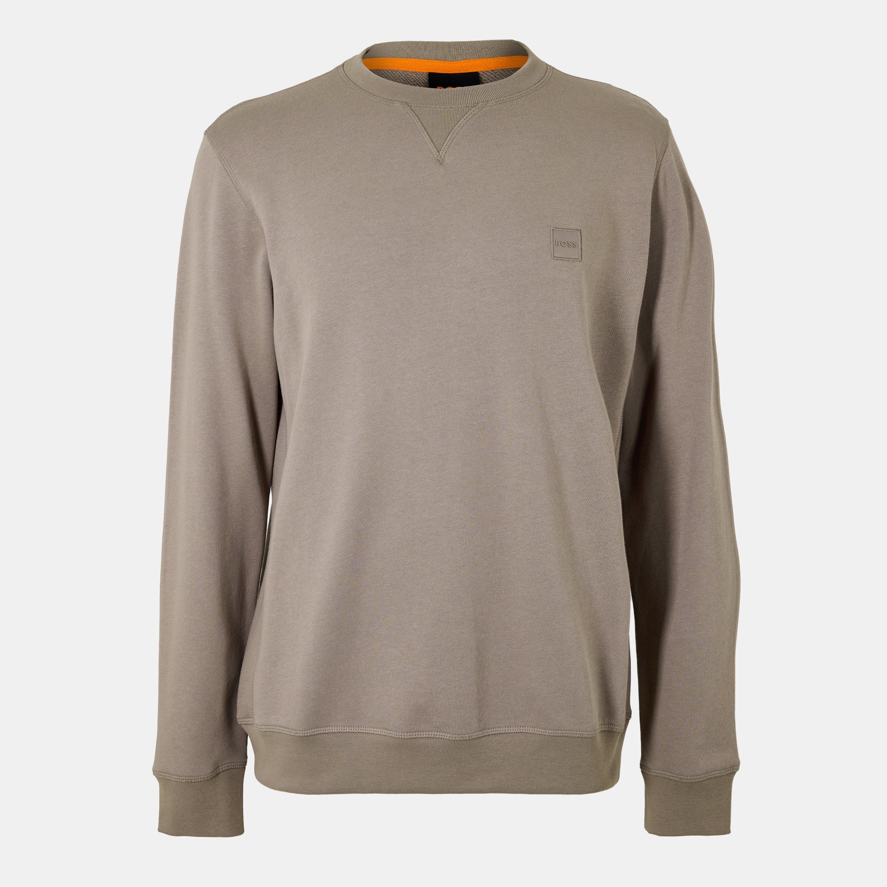 Boss Mens BOSS ORANGE Long Sleeve Premium Cotton Sweatshirt (Westart Crew Neck) - Open Green 346 - S