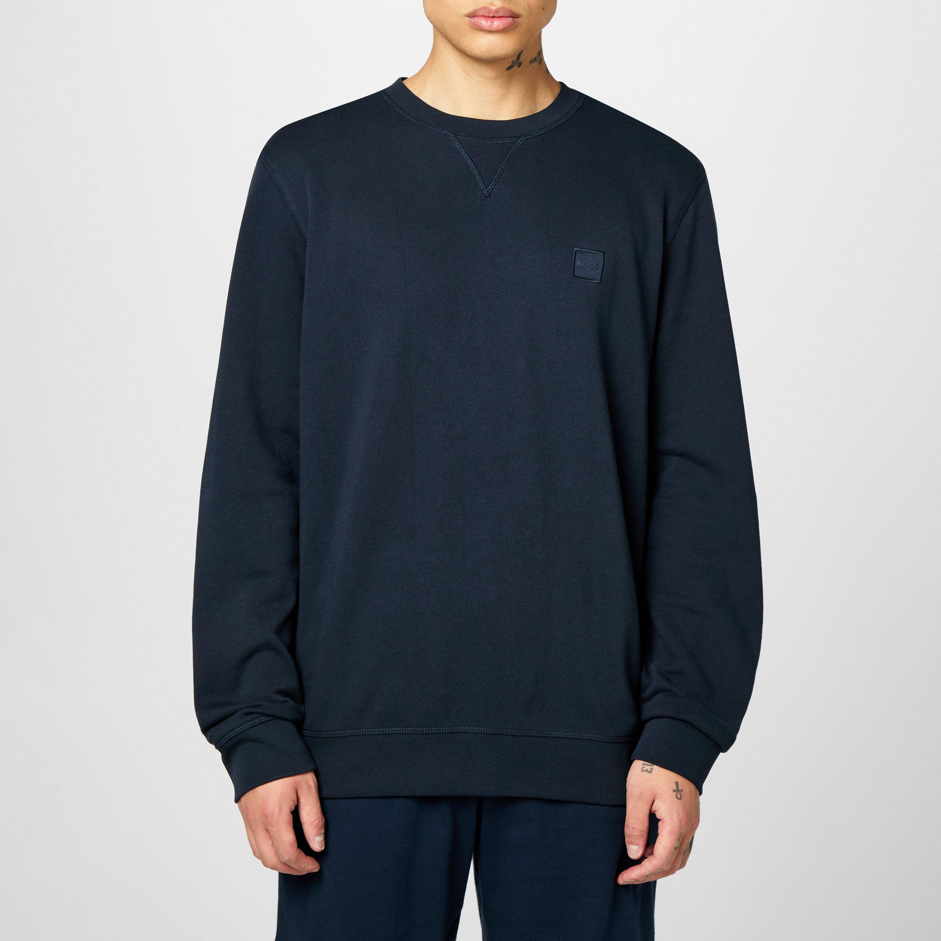 Navy 404 - Boss - Men's Westart Crew Sweatshirt, Premium Cotton - 2