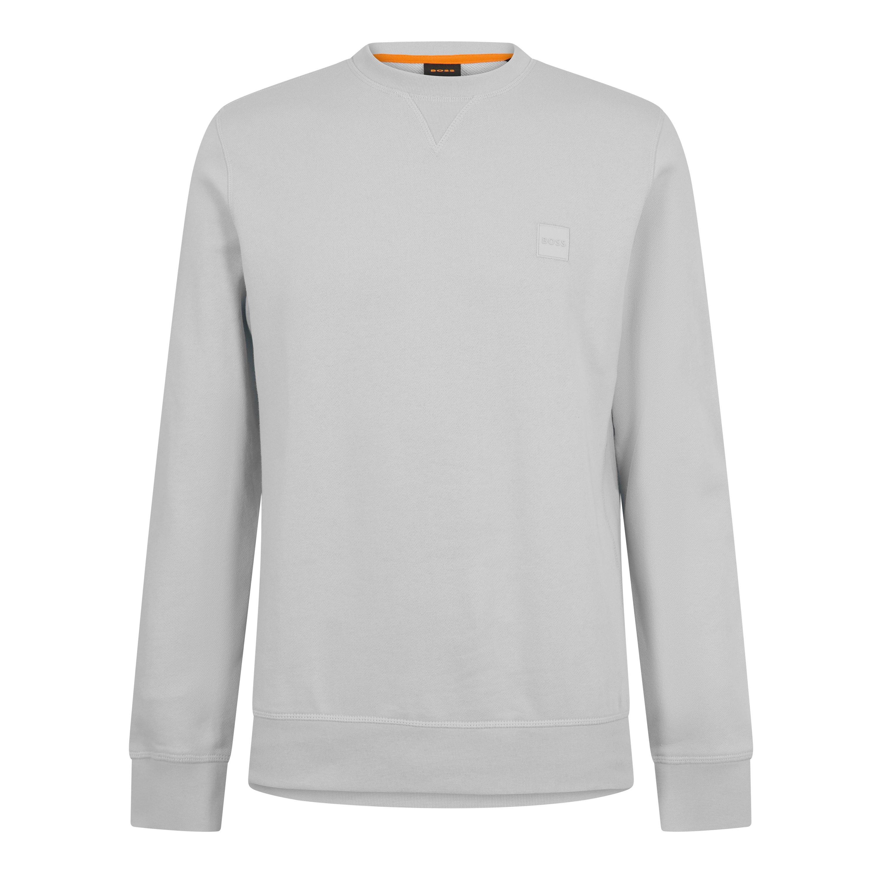 Boss Mens BOSS ORANGE Long Sleeve Premium Cotton Sweatshirt (Westart Crew Neck) - Pastel Grey - S