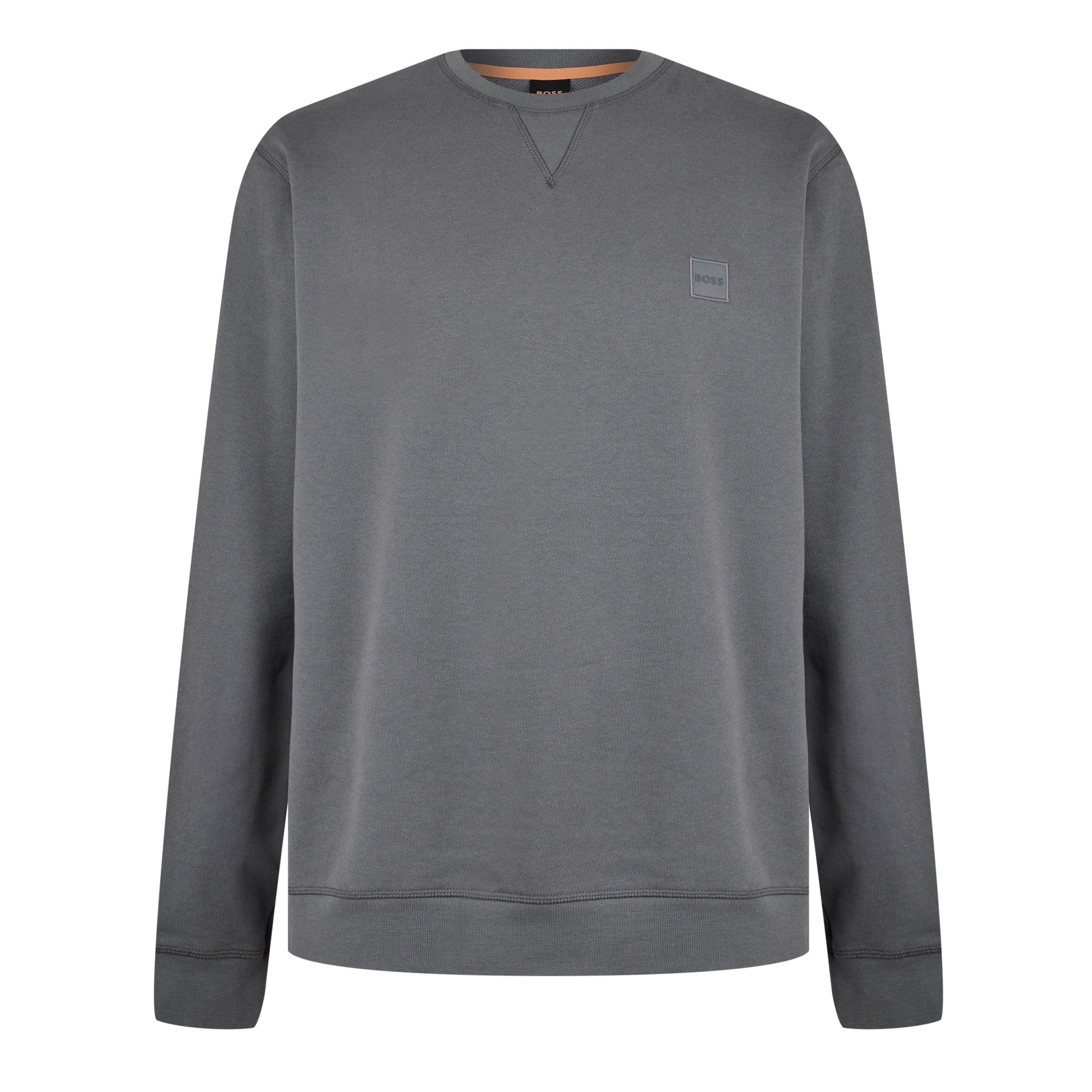 Boss Mens BOSS ORANGE Long Sleeve Premium Cotton Sweatshirt (Westart Crew Neck) - Charcoal 029 - XL