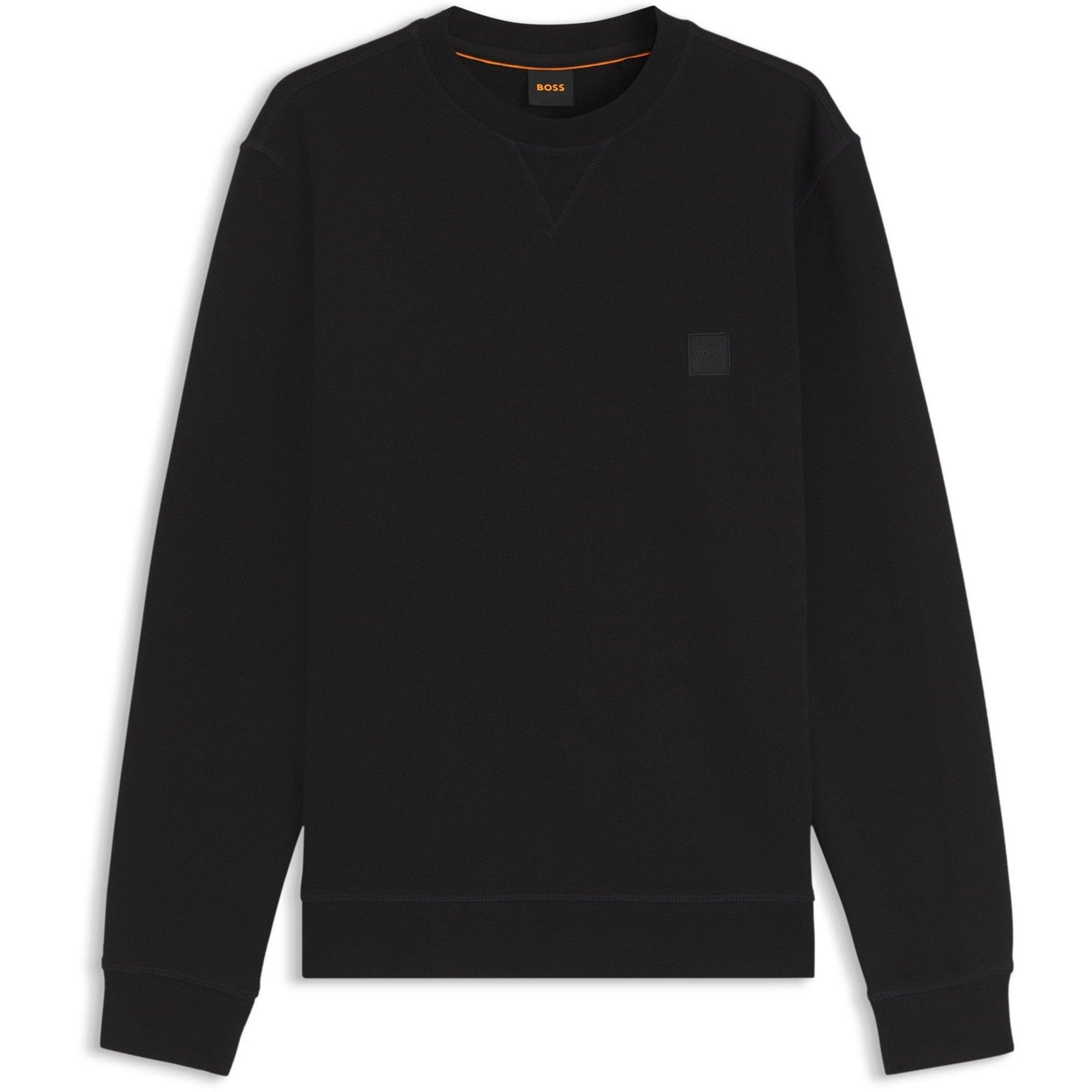 Boss Men's Orange Long Sleeve Premium Cotton Sweatshirt (Westart Crew Neck) - Black - 2X Large