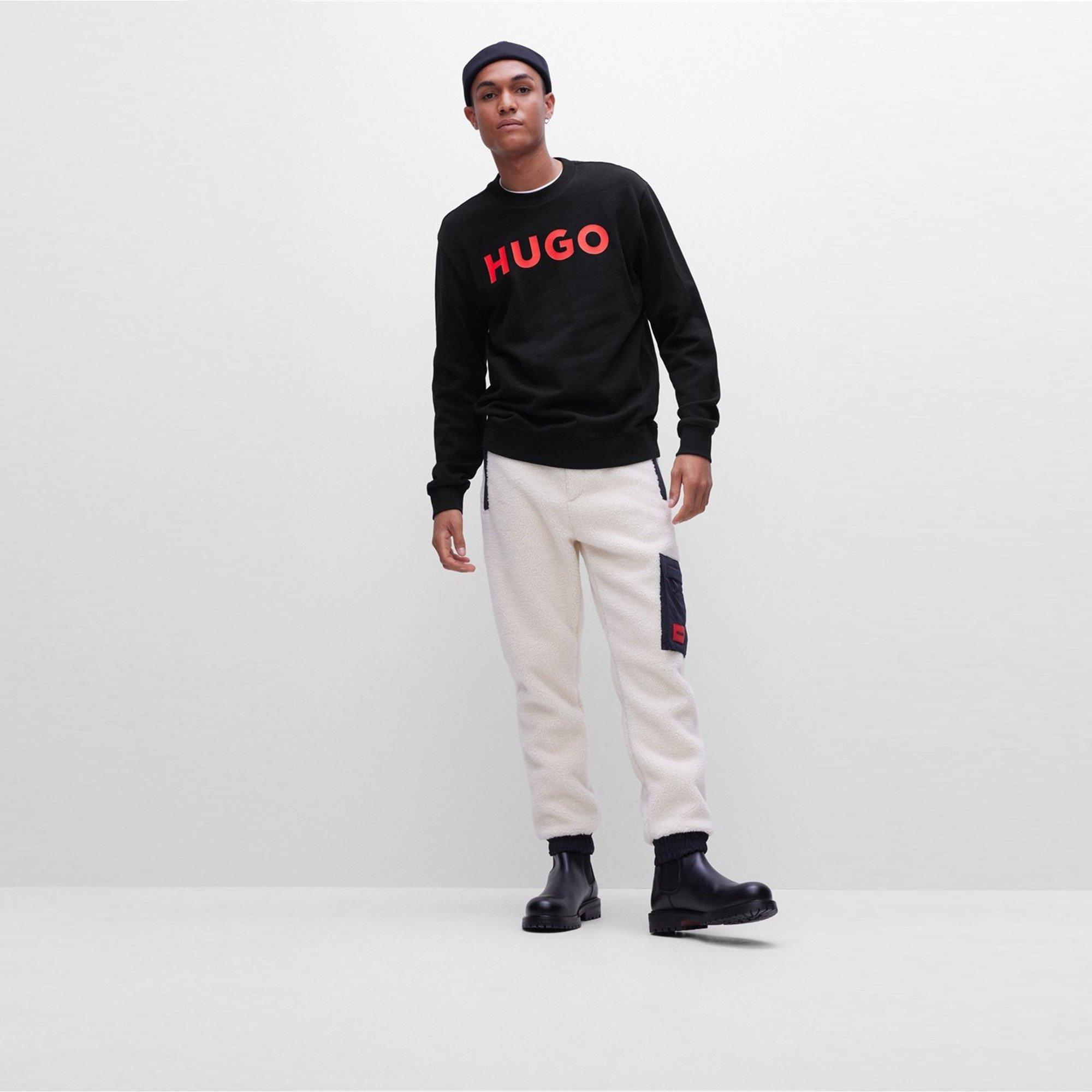 Black - Hugo - Dem Logo Crew Sweatshirt - 7