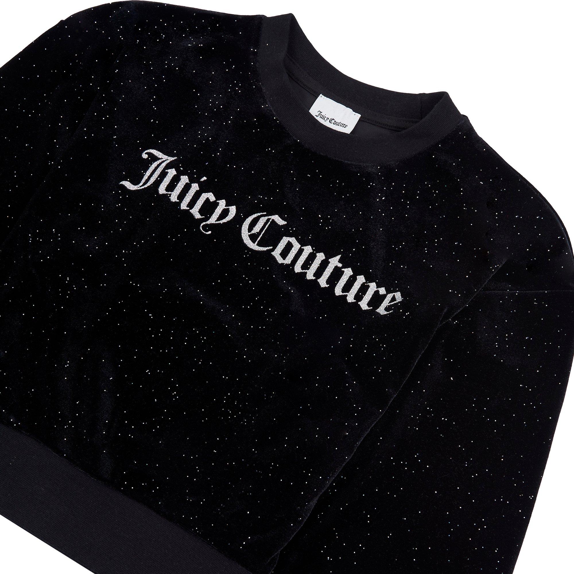 Black 023 - Juicy Couture - Kids' Diamante Logo Cropped Sweatshirt - 3