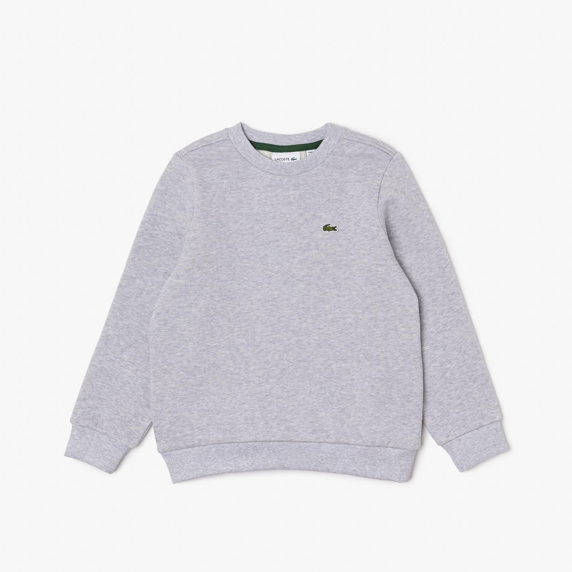 Grey 09 - Lacoste - Kids' Fleece Long Sleeve Crew Sweatshirt - 1