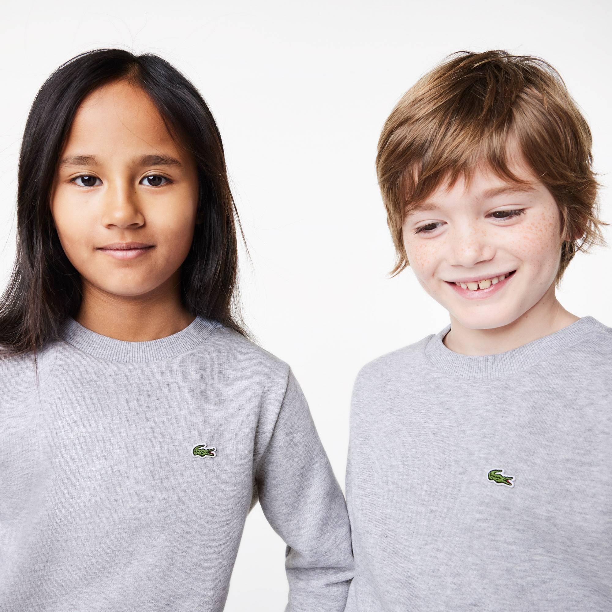 Grau - Lacoste - Kids' Logo Crew-neck Sweatshirt - 4