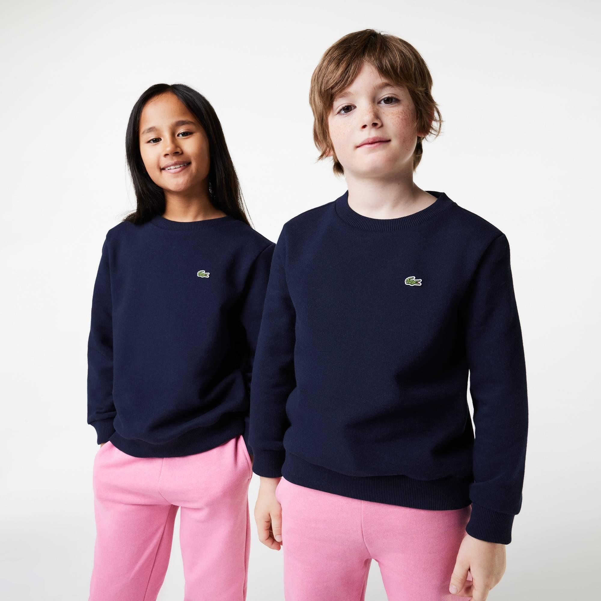 Navy 09 - Lacoste - Kids' Fleece Long Sleeve Crew Sweatshirt - 2
