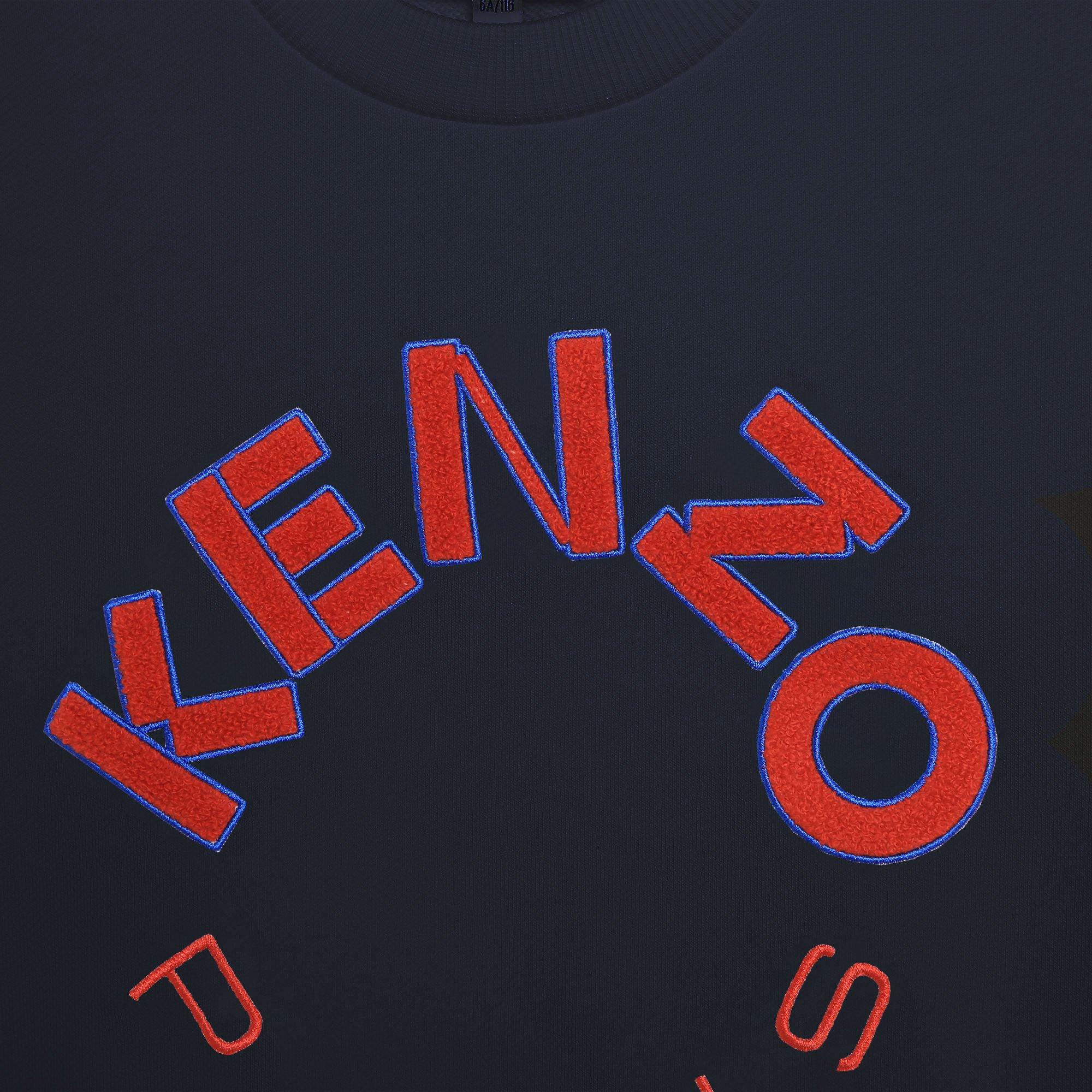 Navy 84A - Kenzo - Embroidered Logo Sweater Juniors - 3