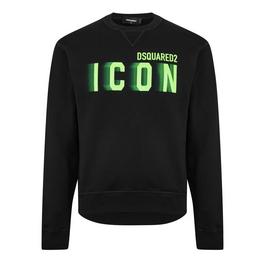 DSquared2 Icon Print Cotton Sweatshirt