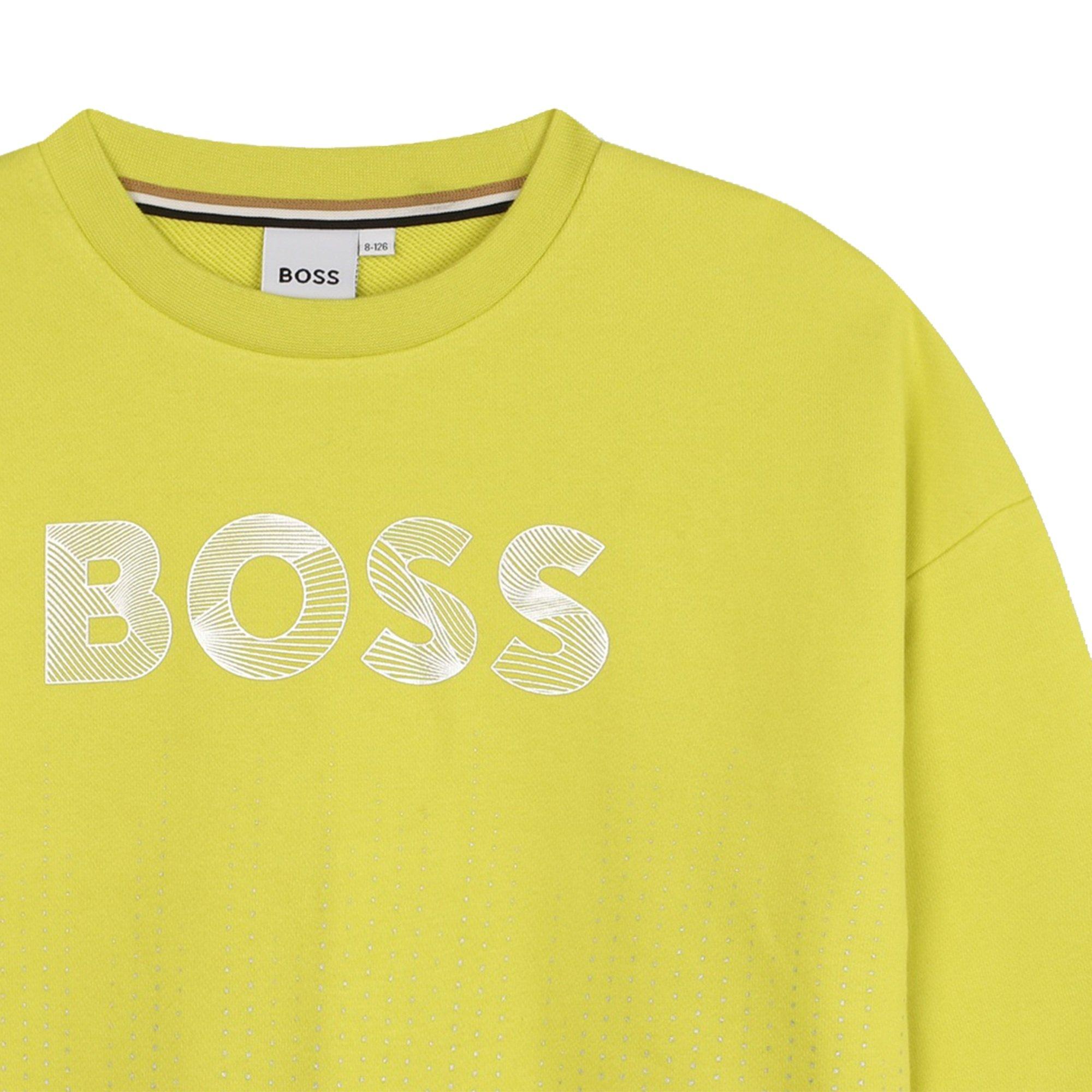 Lime 609 - Boss - Kids  Logo Crew Sweater - 3
