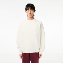 Lacoste Oversized Embroidered Cotton Sweatshirt