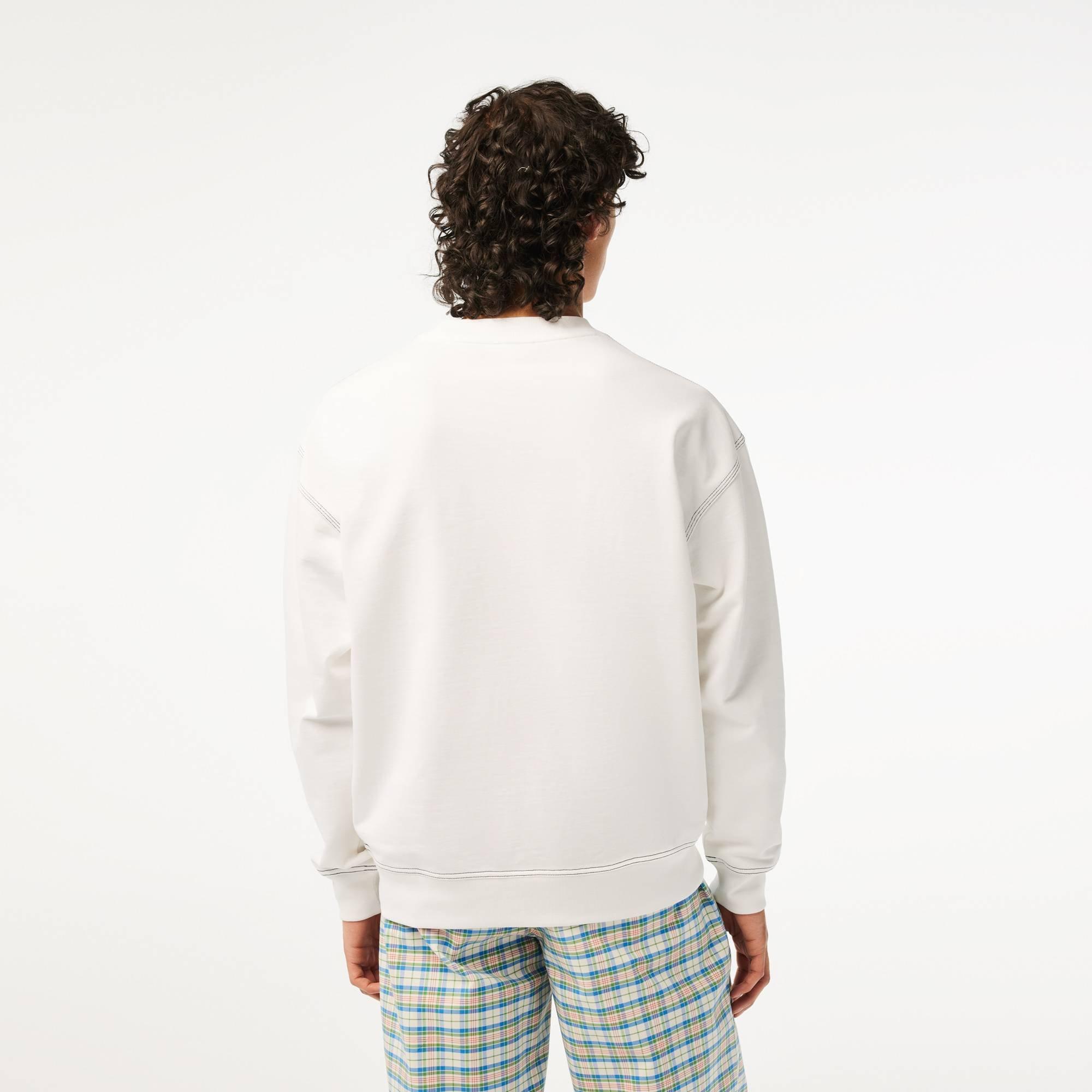 Bianco 001 - Lacoste - Fleece Sweater - 3