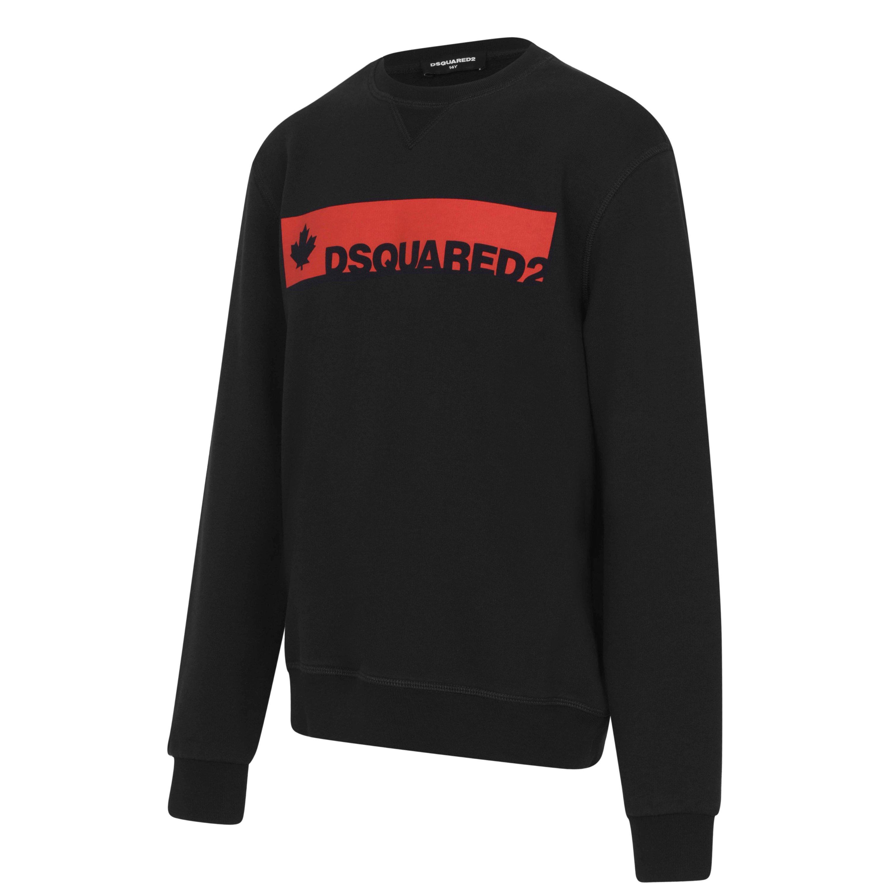 Blk/Red 900 SMU - DSquared2 - Boy's Maple Sweatshirt - 3