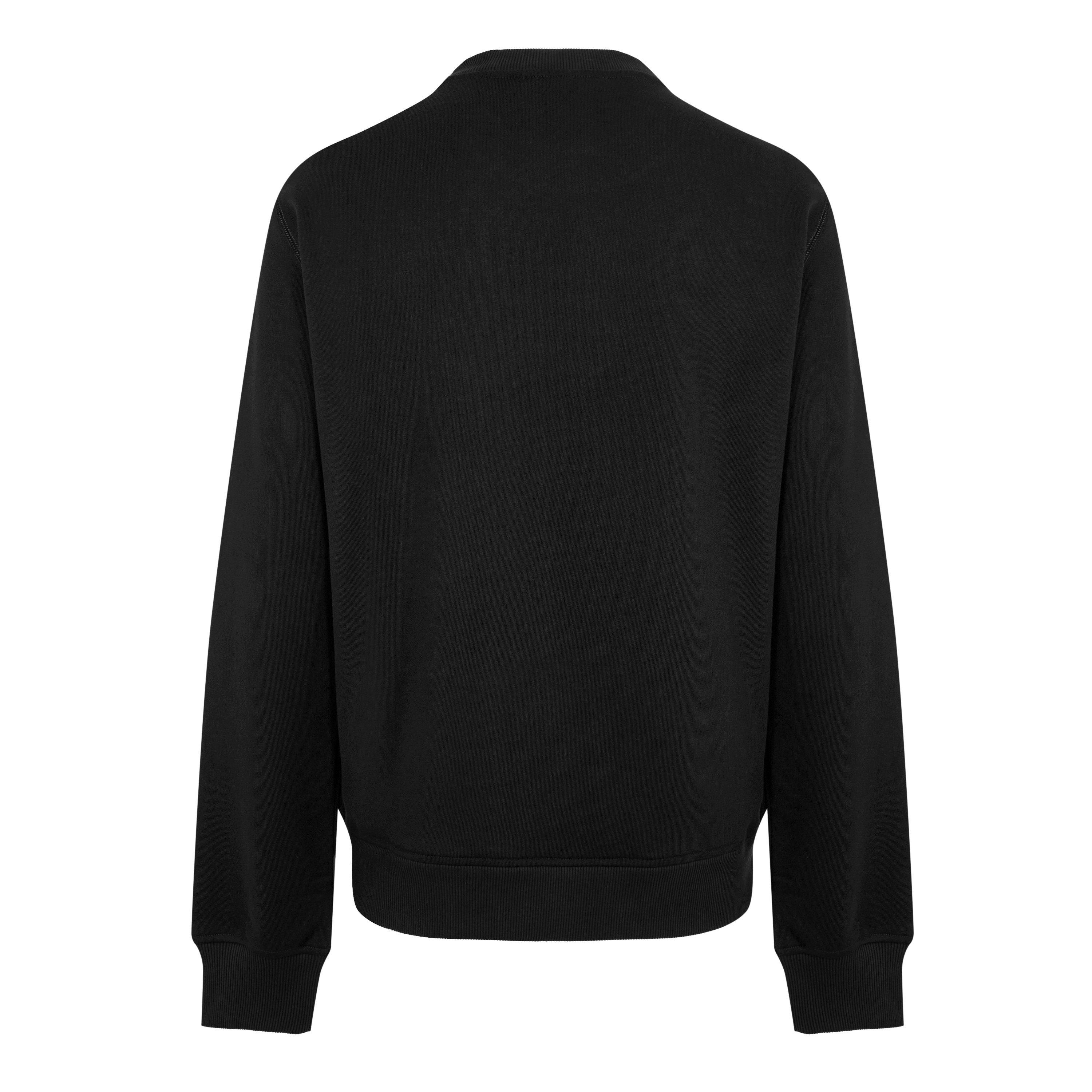 Black - Dolce and Gabbana - Men's Logo Cotton Tag Crew Sweater - 8