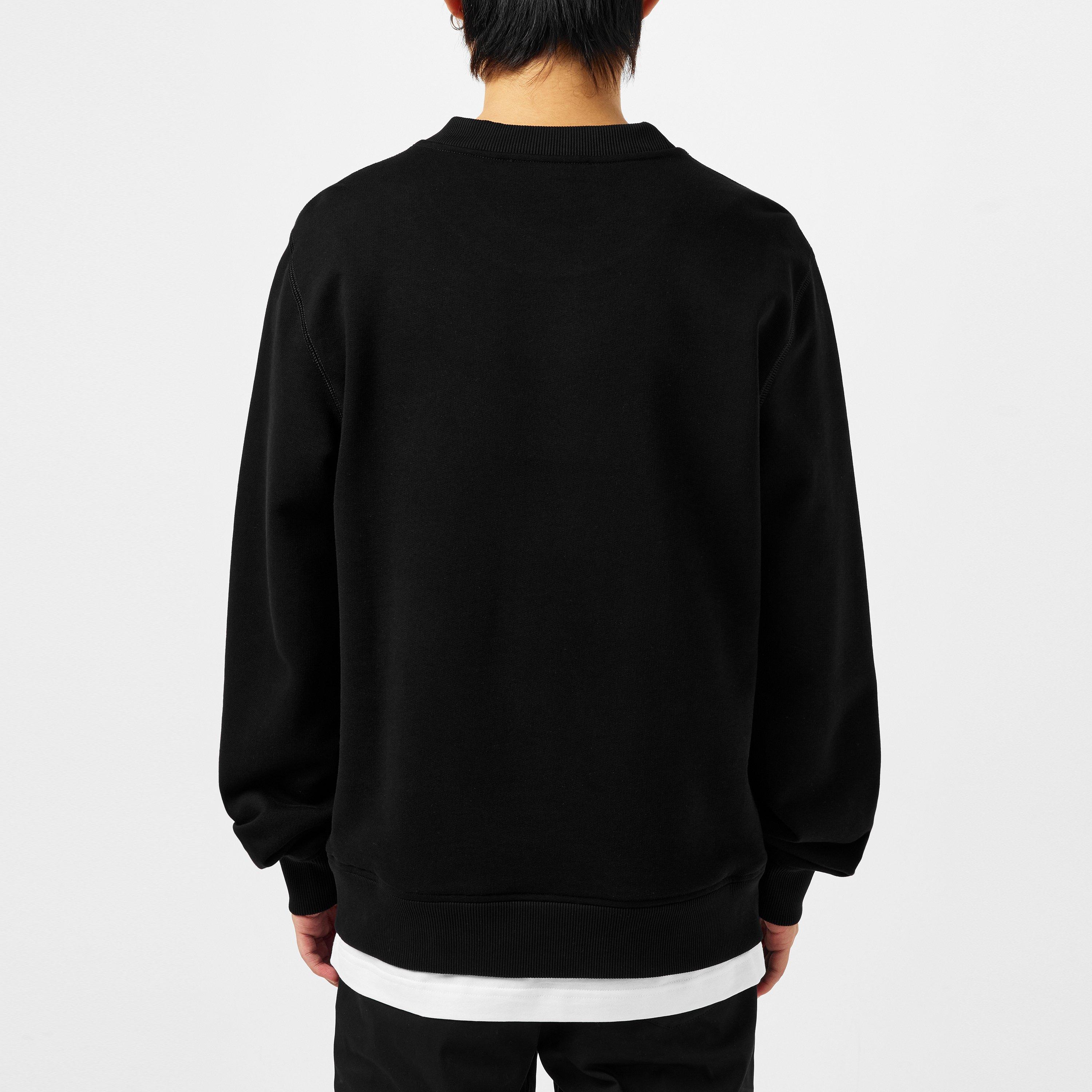 Black - Dolce and Gabbana - Men's Logo Cotton Tag Crew Sweater - 4