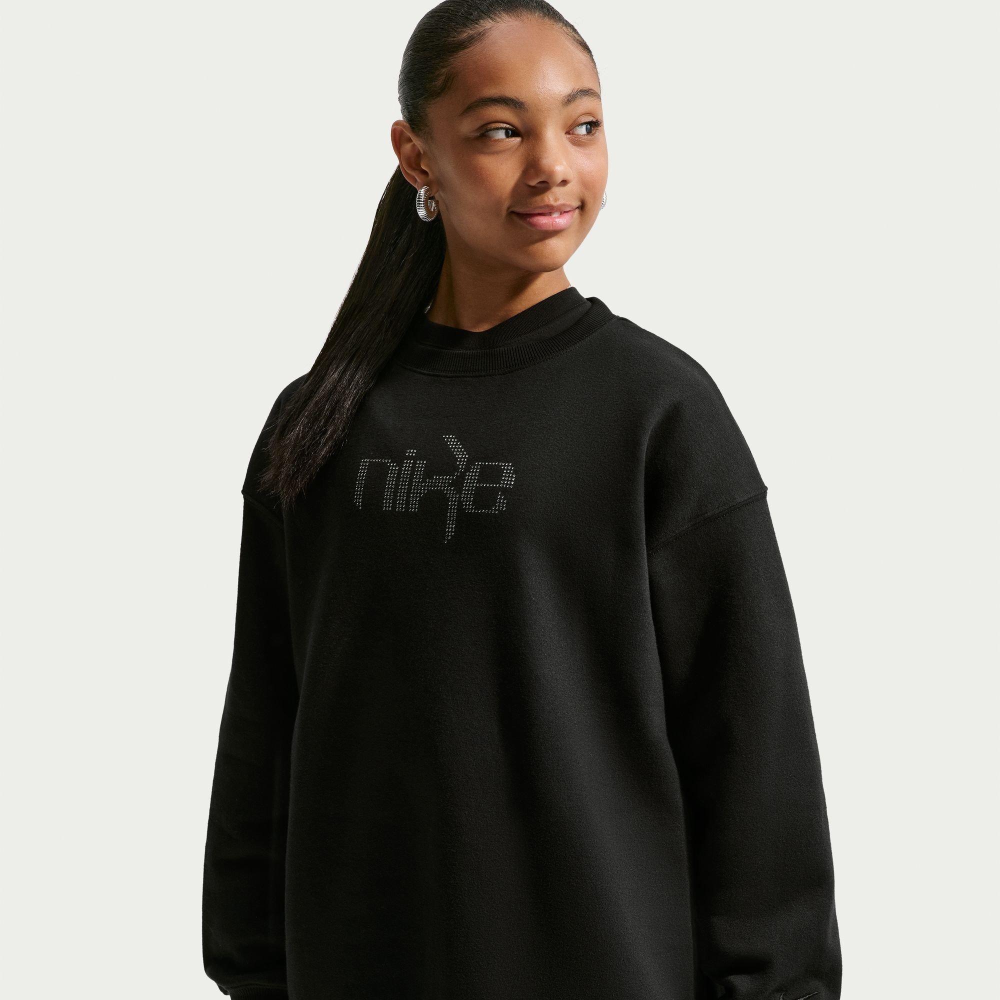 Black - Nike - Nike Studio Flc Crw Jn64 - 1