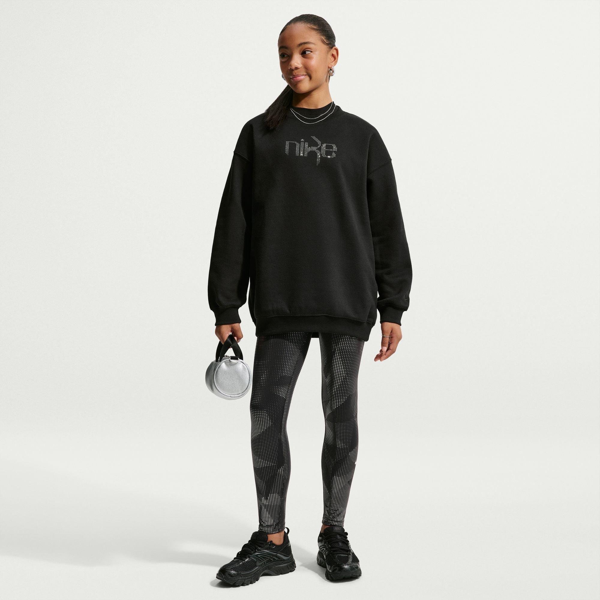 Black - Nike - Nike Studio Flc Crw Jn64 - 4