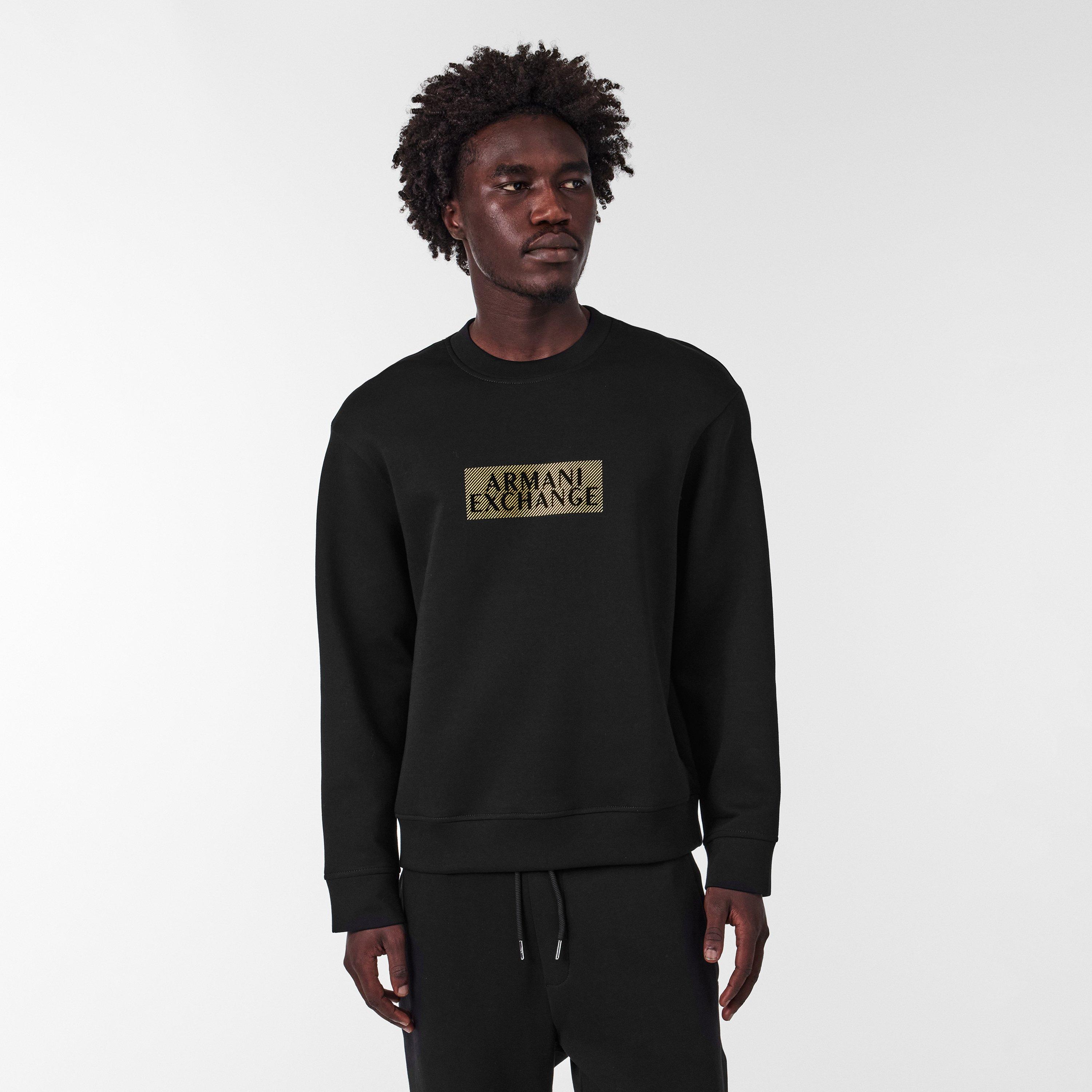 Blk/Gold MC237 - Armani Exchange - Men's Crew Sweatshirt - 3