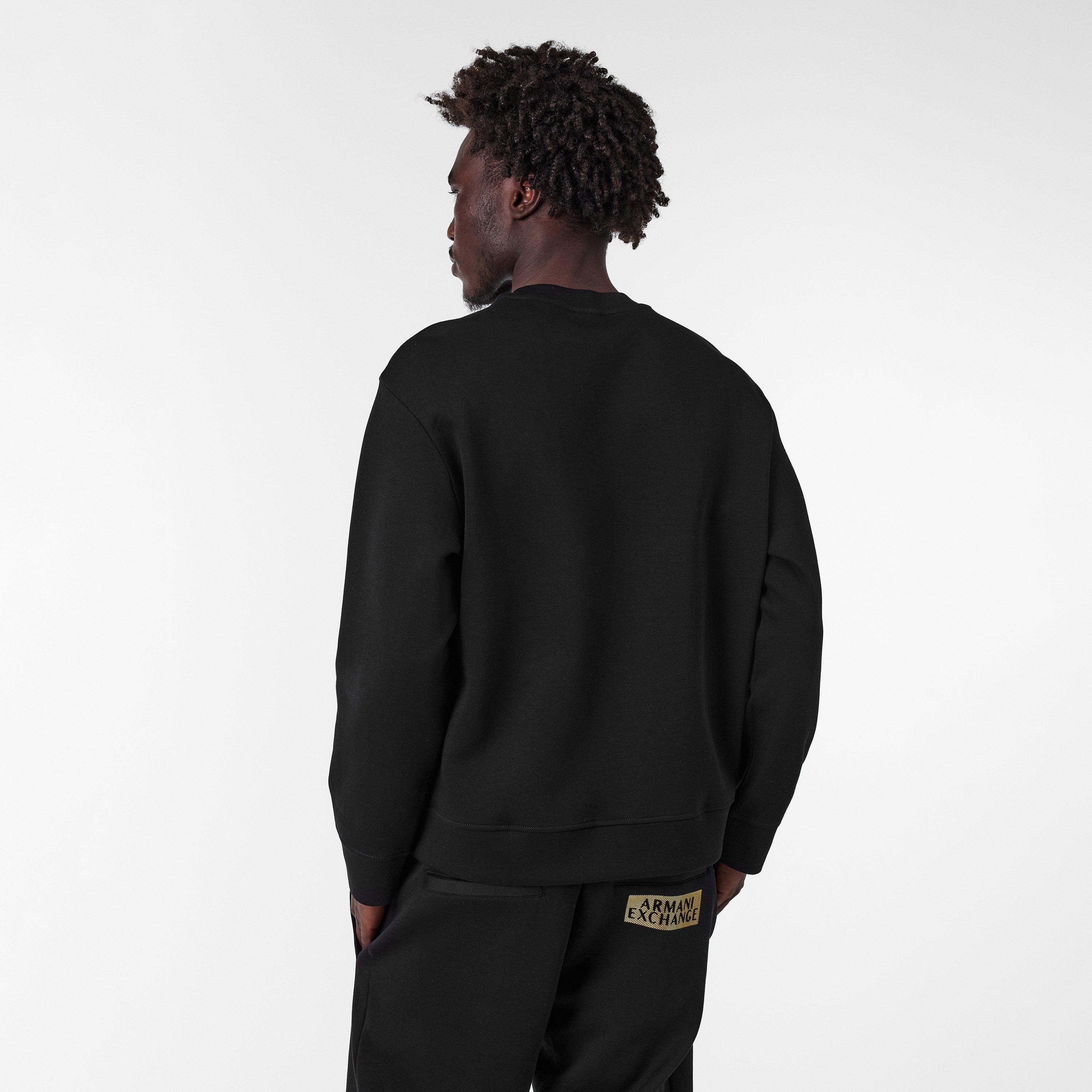 Blk/Gold MC237 - Armani Exchange - Men's Crew Sweatshirt - 4