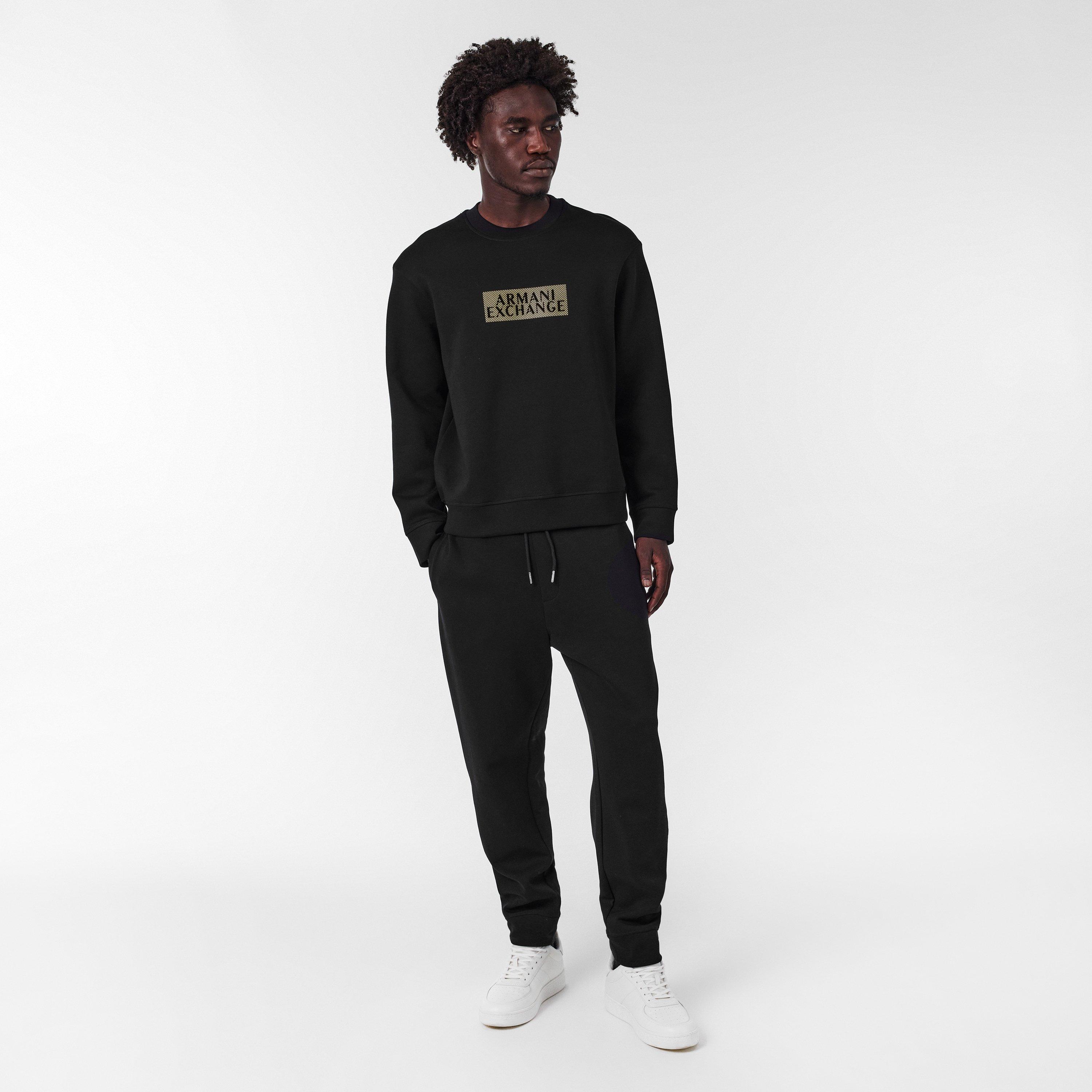 Blk/Gold MC237 - Armani Exchange - Men's Crew Sweatshirt - 6