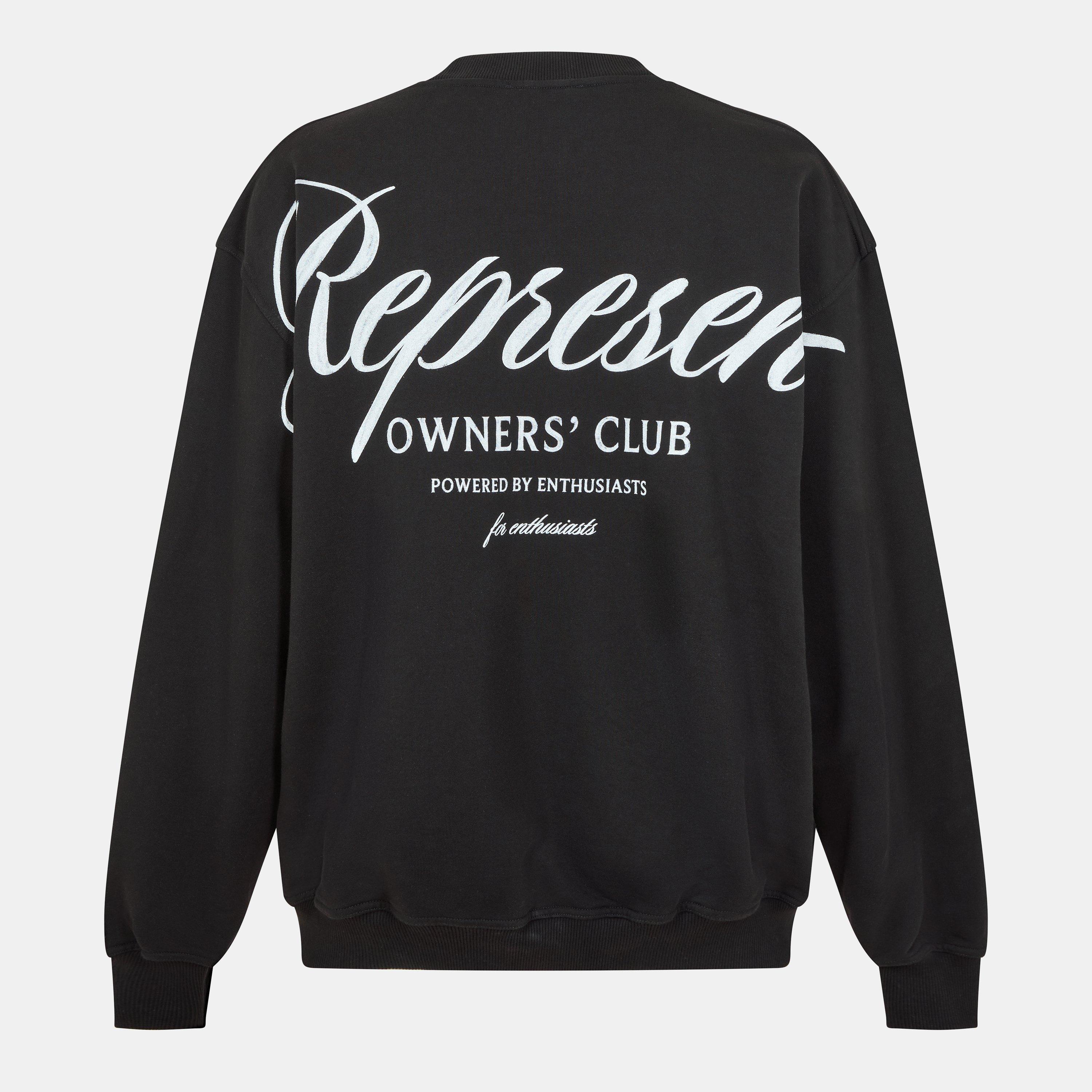 Black - Represent - Men's OC Script Heavyweight Jersey Cotton Sweatshirt - 2