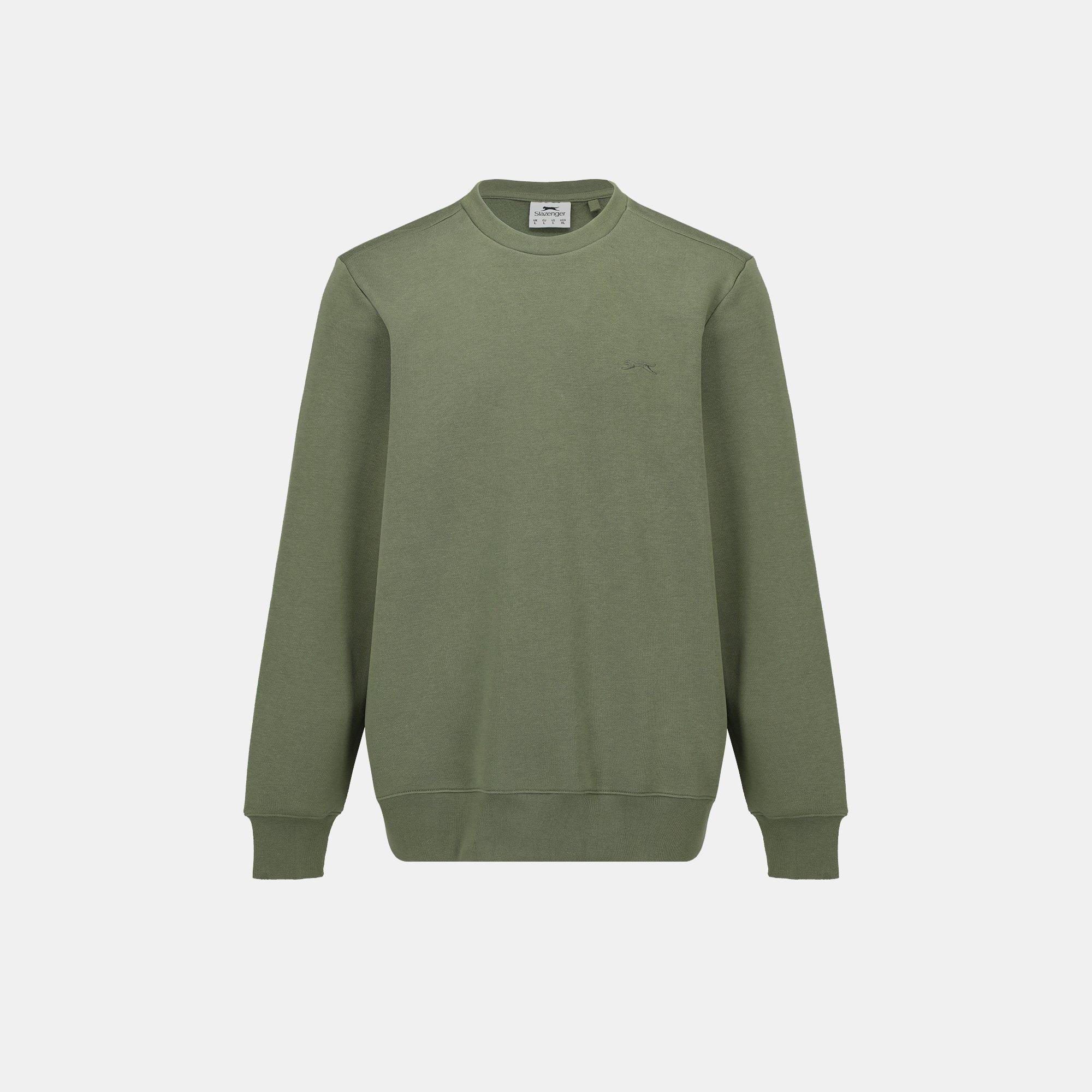 Slazenger Men's Fleece Crew Sweater - Khaki - L